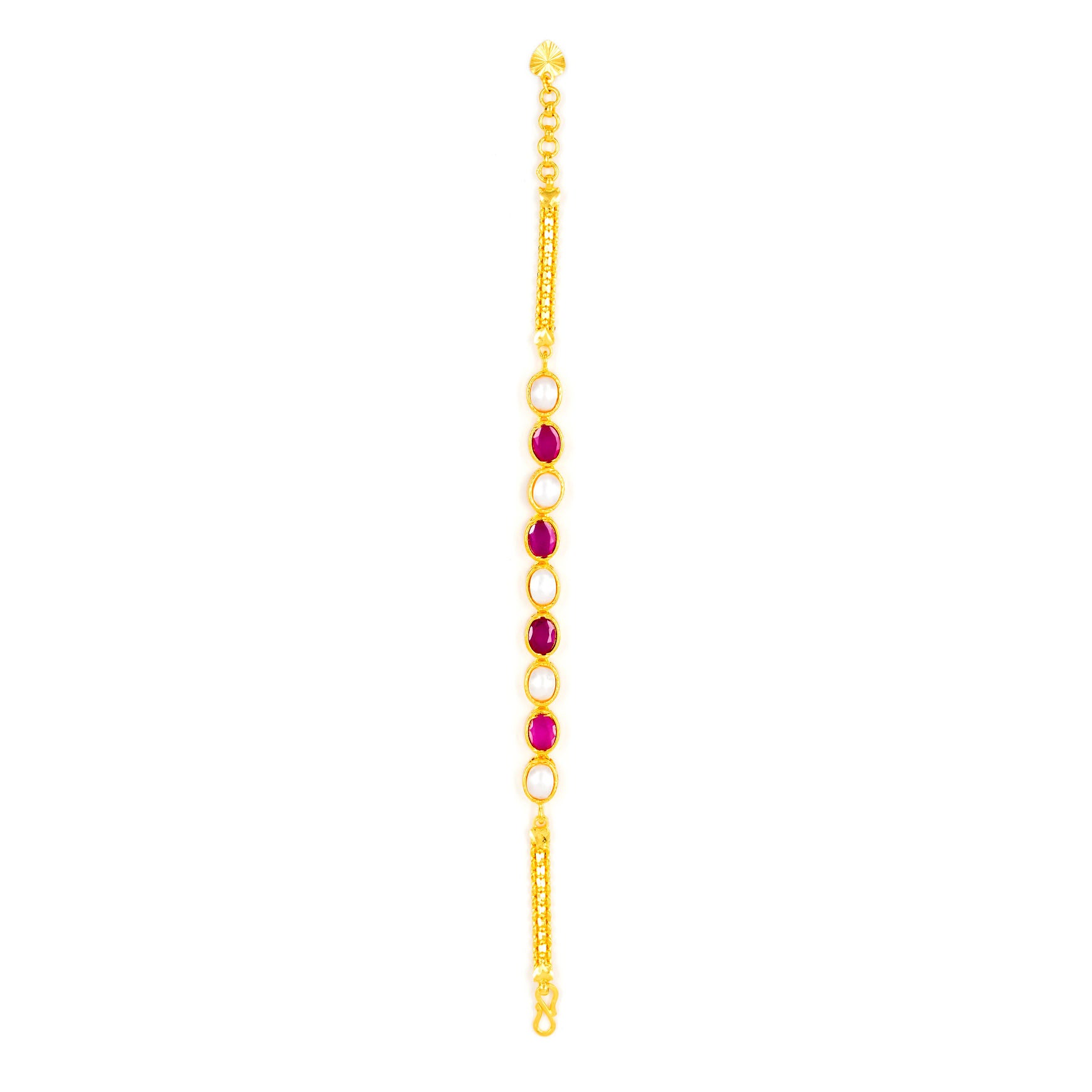 Buy Heavy Gold Layered Stone Bracelet Bangle at Parakkat Jewels