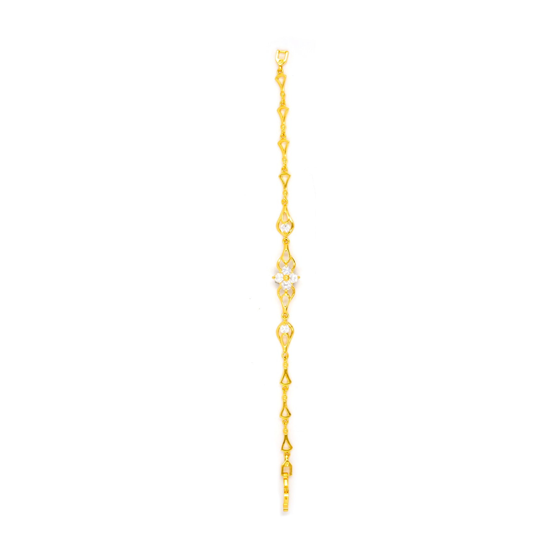 24ct Heavy Gold Layered Stone Bracelet Bangle PSBR14W-052