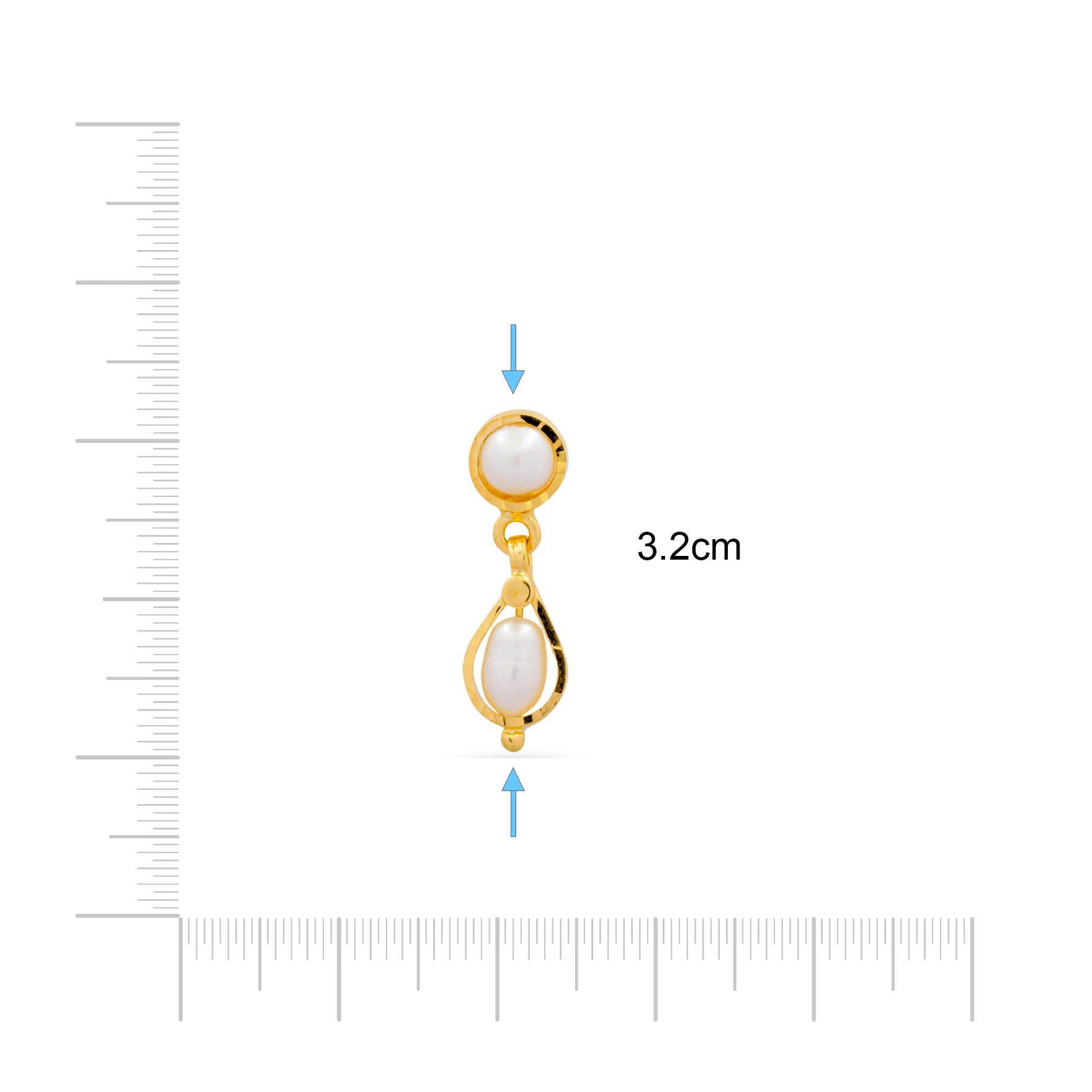 GOLDEN HANGING STUD PSHST246p-041
