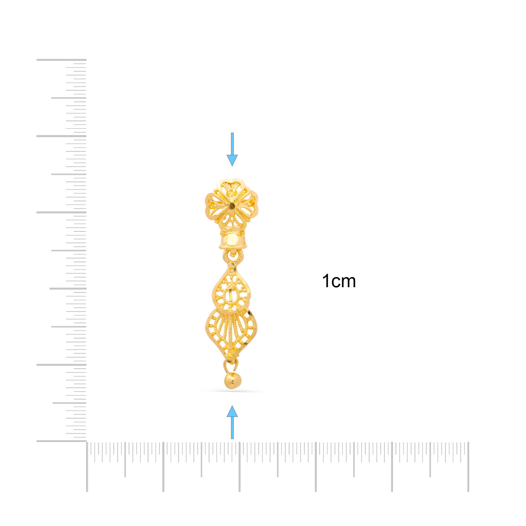 GOLDEN HANGING STUD PGHST162-001
