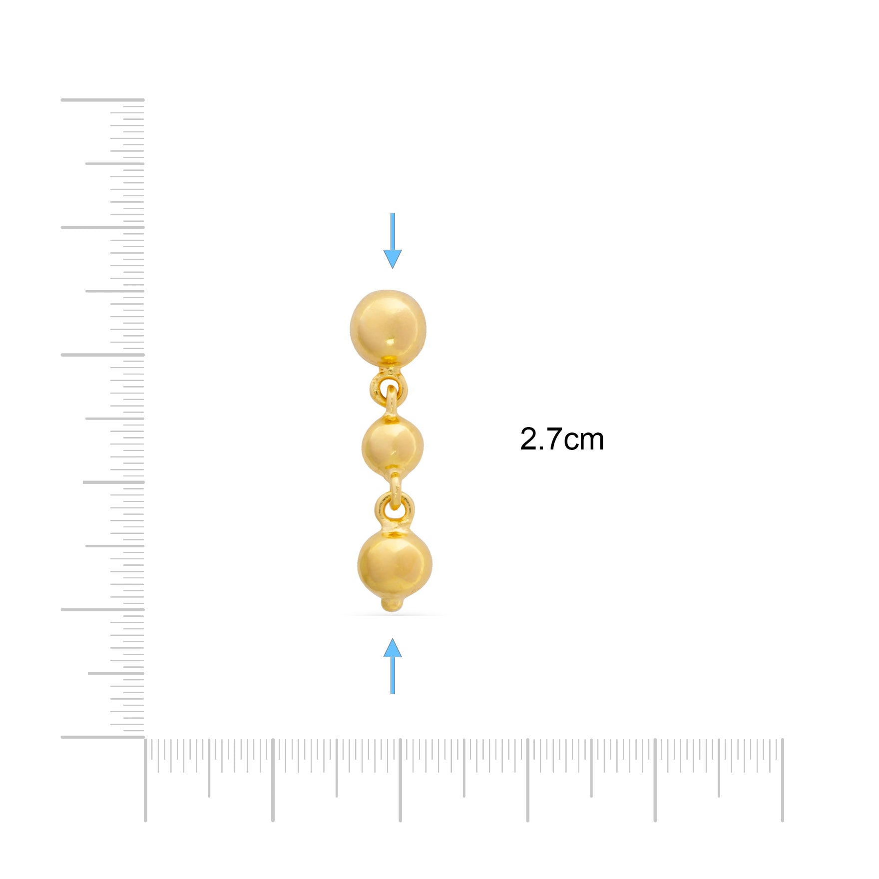 GOLDEN HANGING STUD PGHST86-09