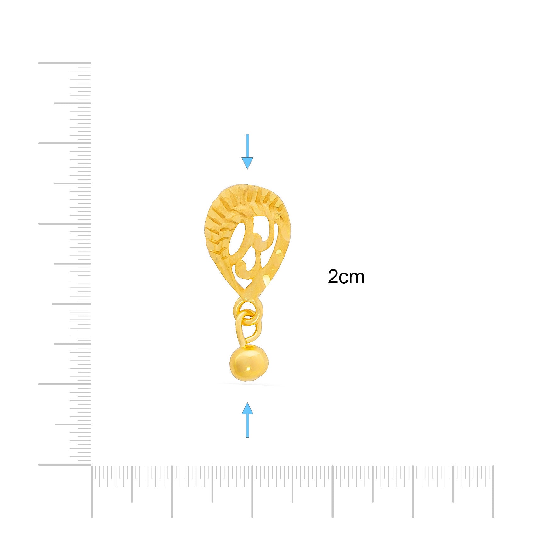 GOLDEN HANGING STUD PGHST289-09