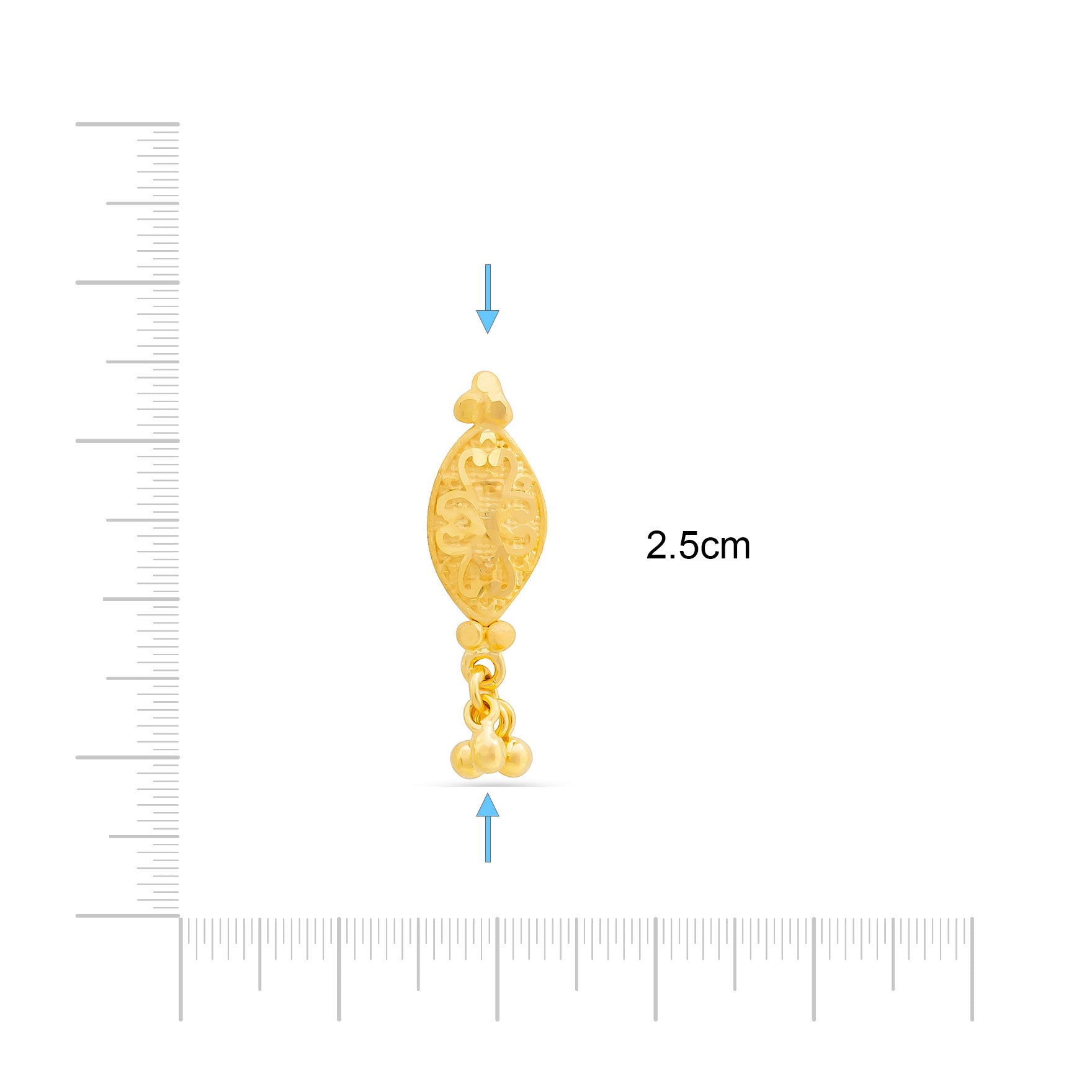 GOLDEN HANGING STUD PGHST229-09