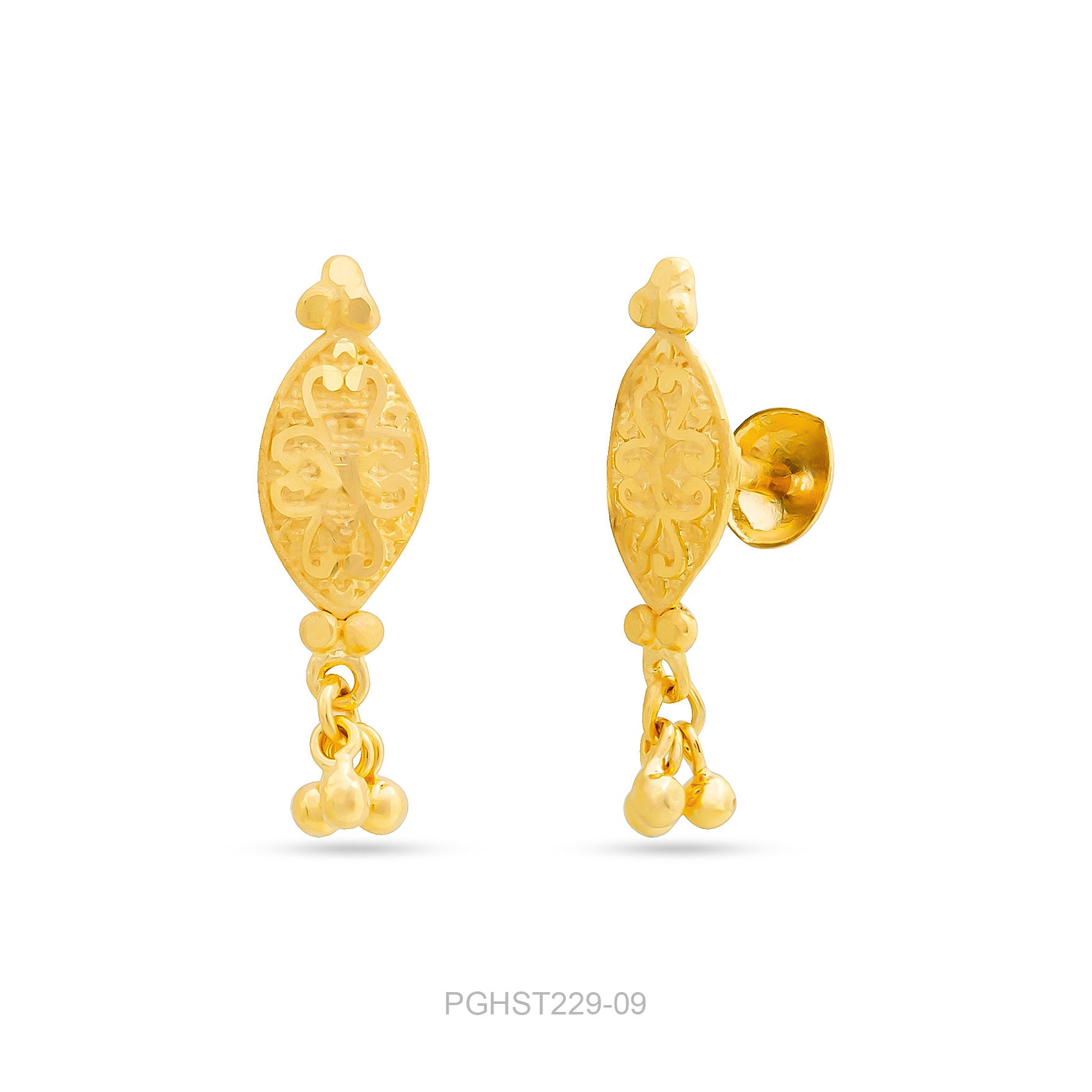 GOLDEN HANGING STUD PGHST229-09