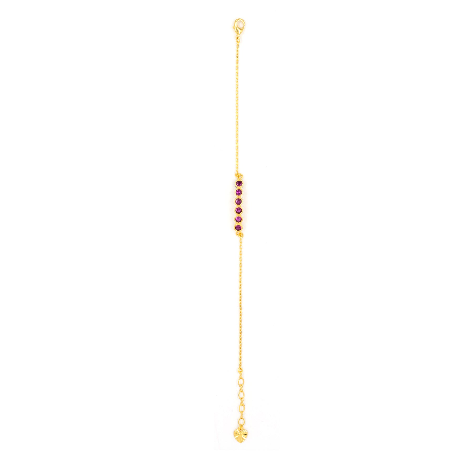 24ct Heavy Gold Layered Stone Bracelet Bangle PSBR103R-052