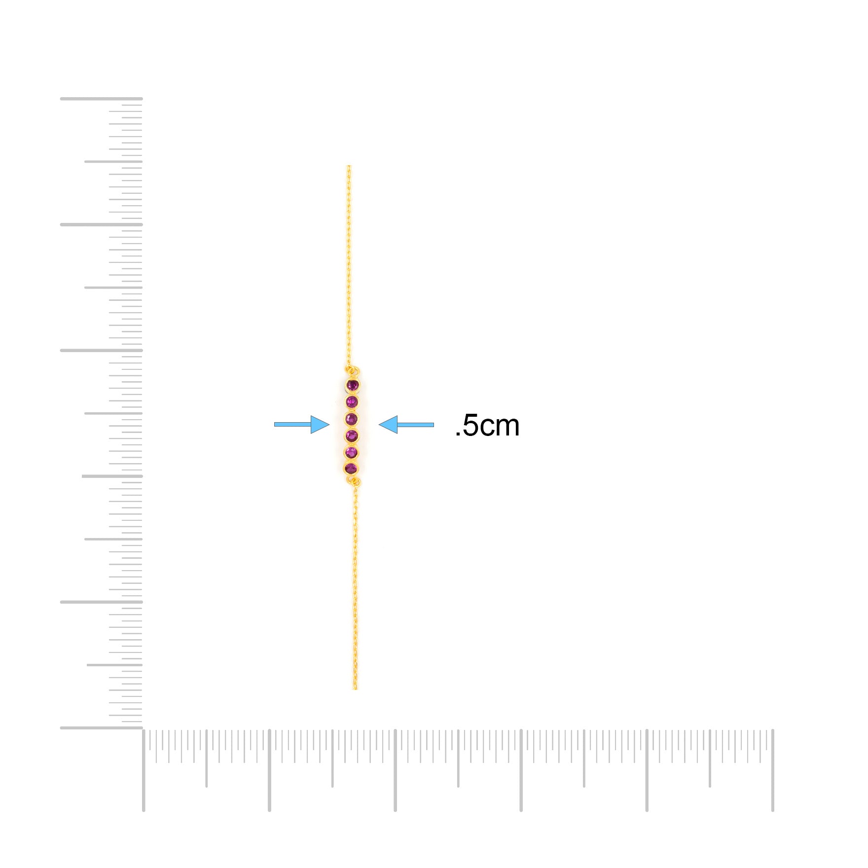 24ct Heavy Gold Layered Stone Bracelet PSBR103R-052