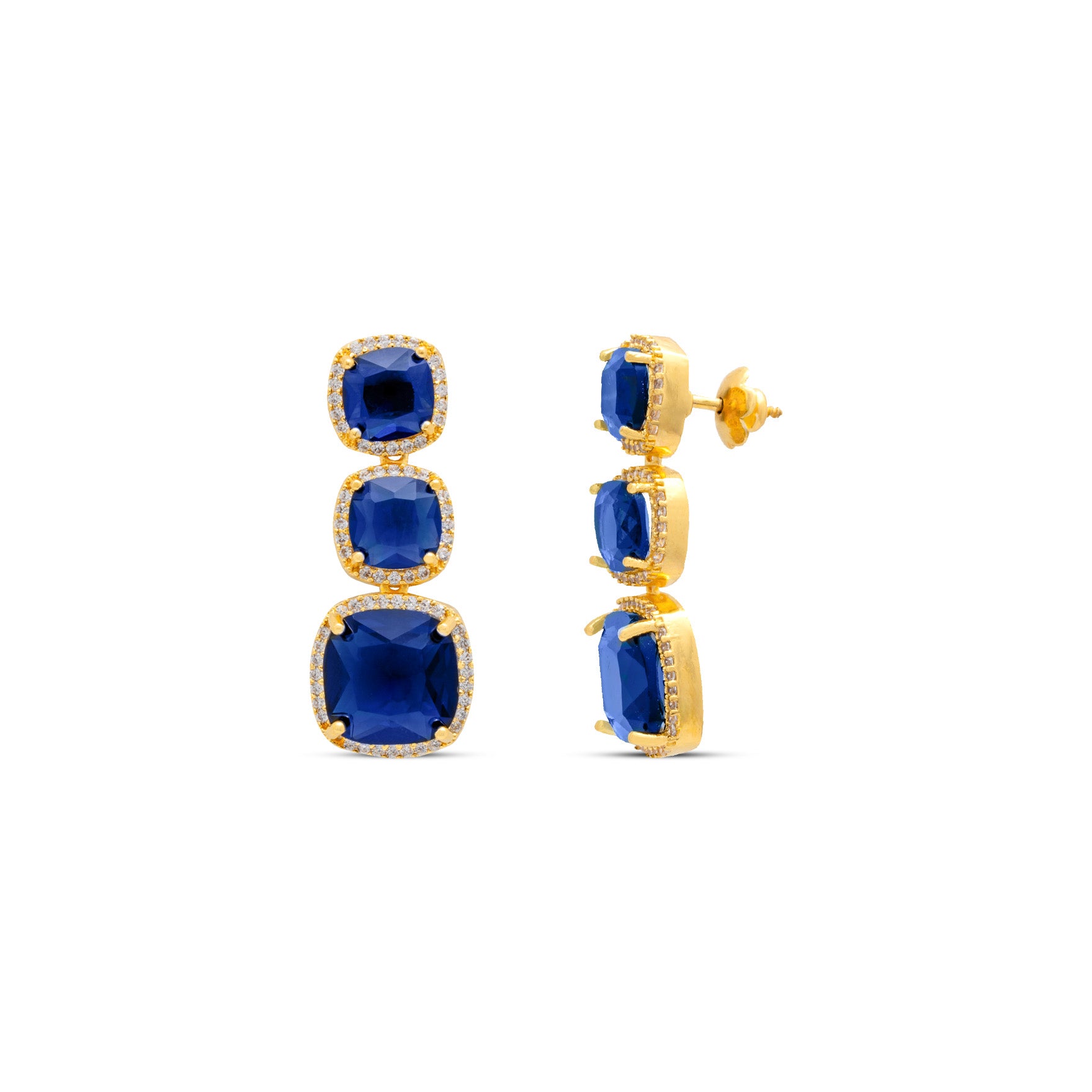 Stone Necklace with Stud PMSNS23WBL-008, PMSHST15WBL-082