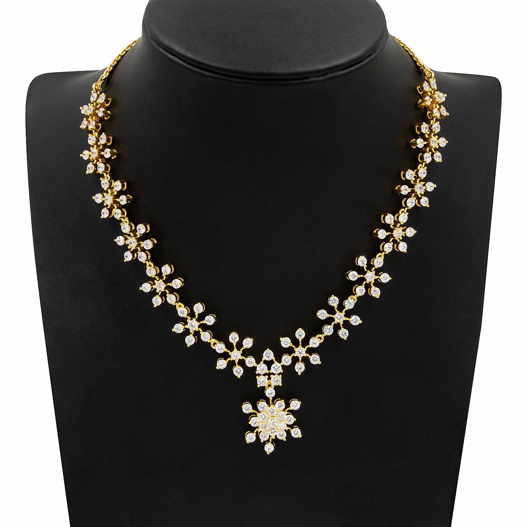 Stone Necklace with Stud PMSNS38W-008, PMSST6W-022