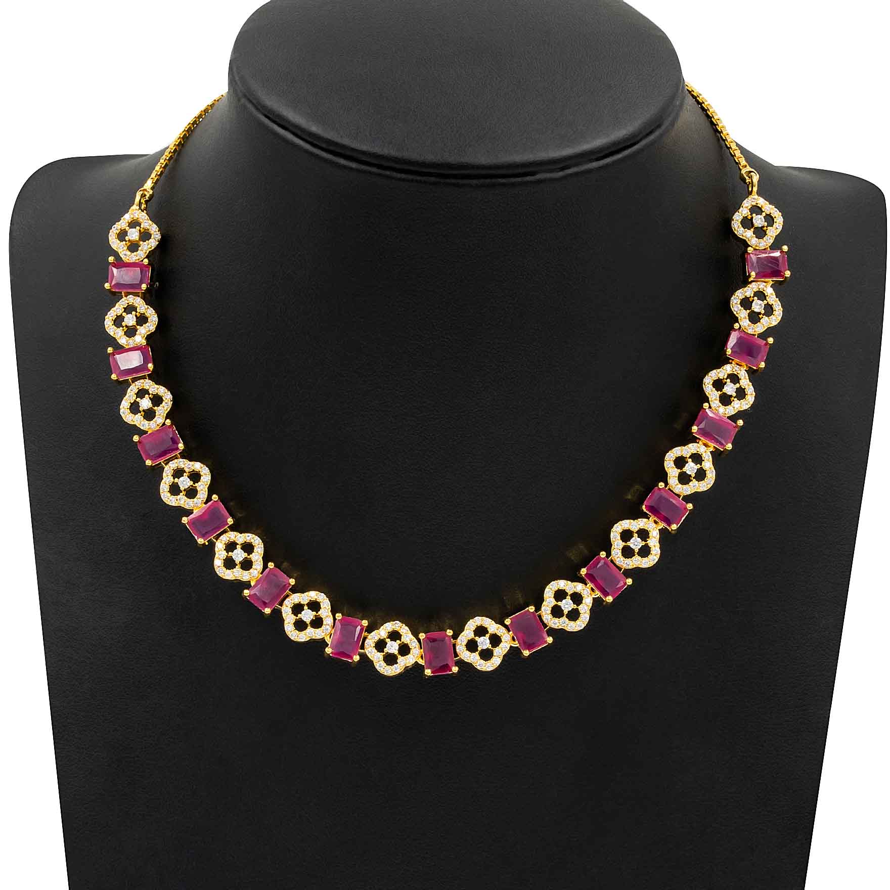 Premium Stone Necklace with Stud PMSNS23WR-007, PMSHST40WR-052