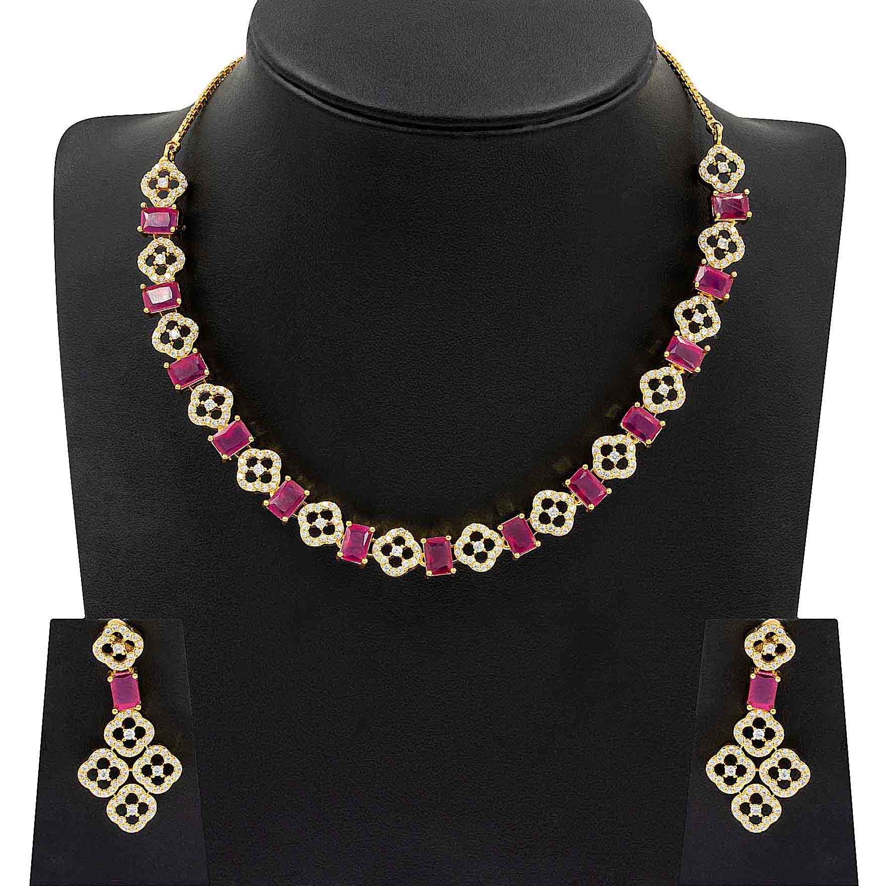 Premium Stone Necklace with Stud PMSNS23WR-007, PMSHST40WR-052