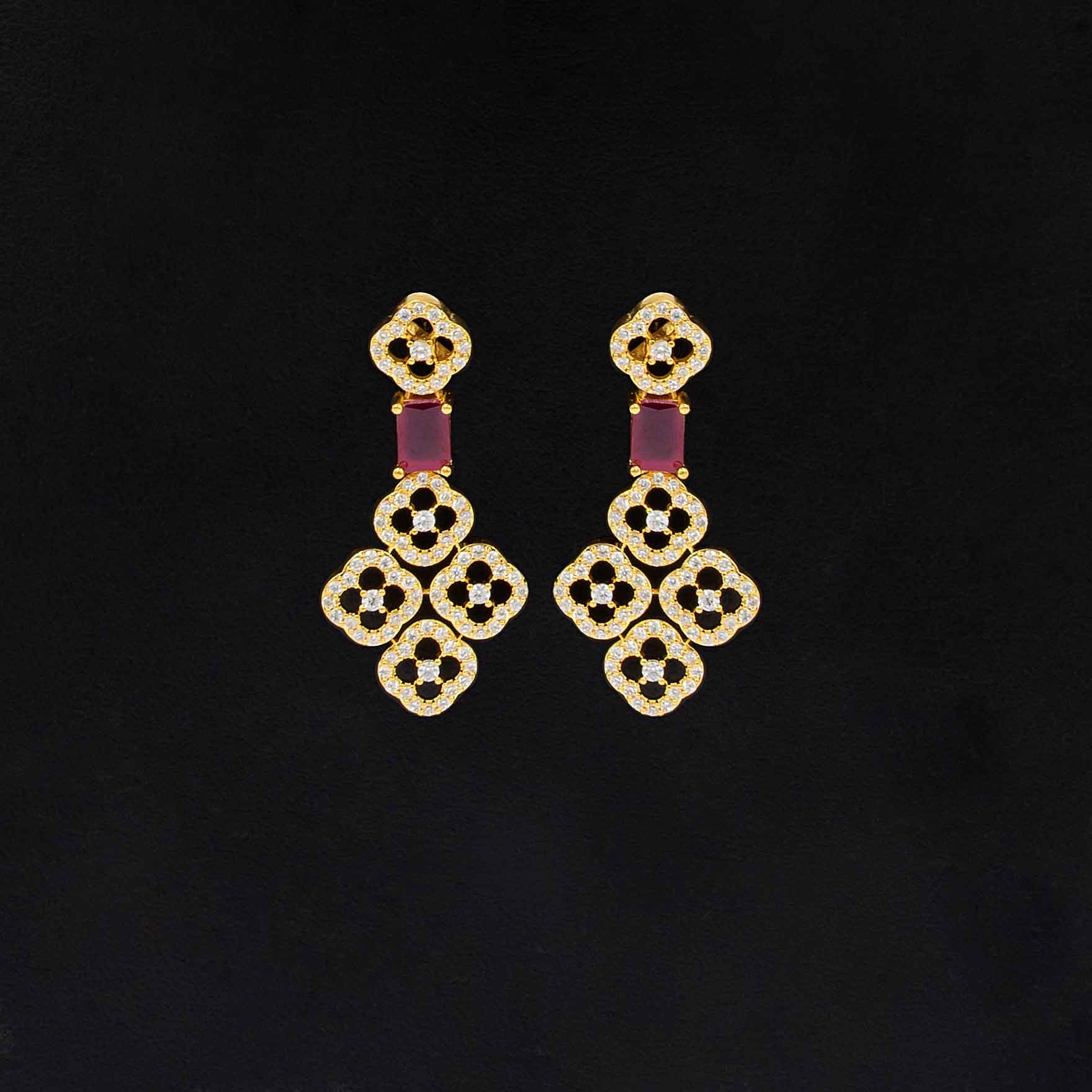 Premium Stone Necklace with Stud PMSNS23WR-007, PMSHST40WR-052