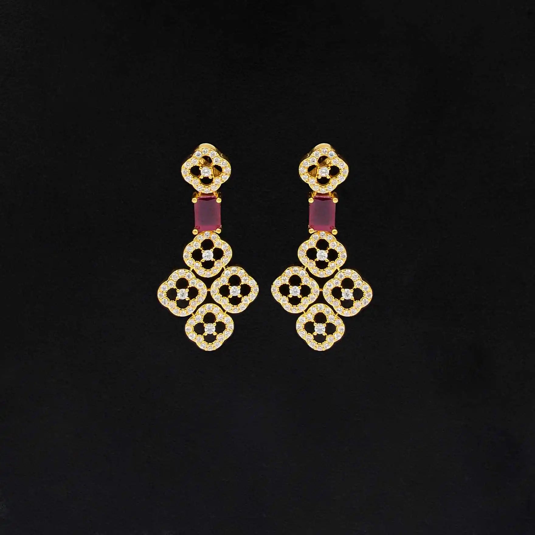 Premium Stone Necklace with Stud PMSNS23WR-007, PMSHST40WR-052