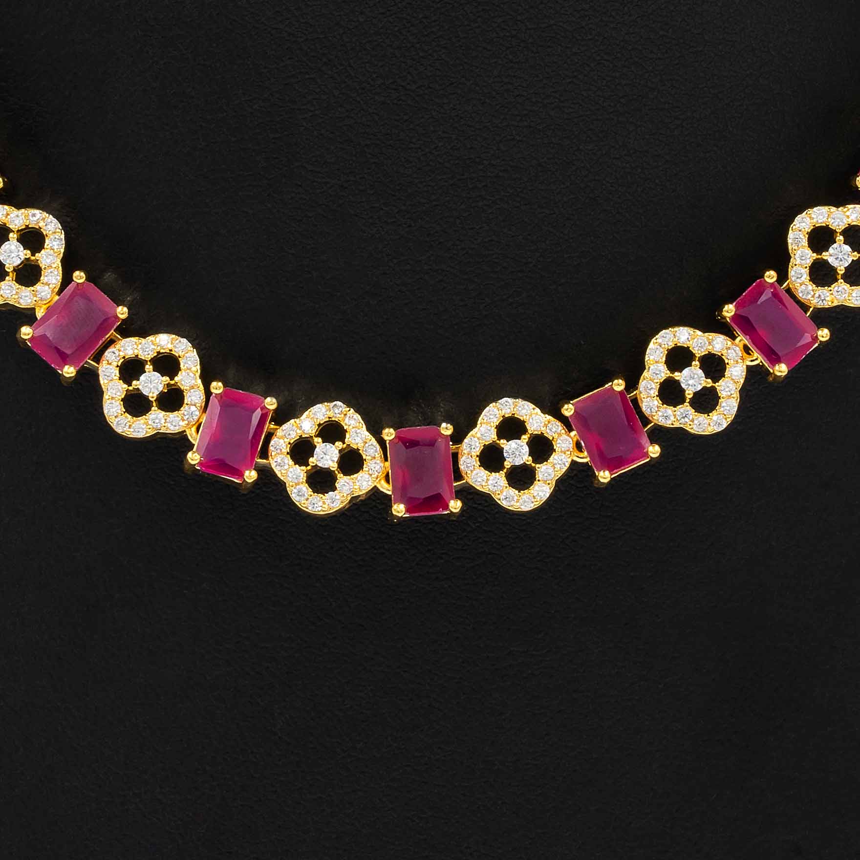 Premium Stone Necklace with Stud PMSNS23WR-007, PMSHST40WR-052