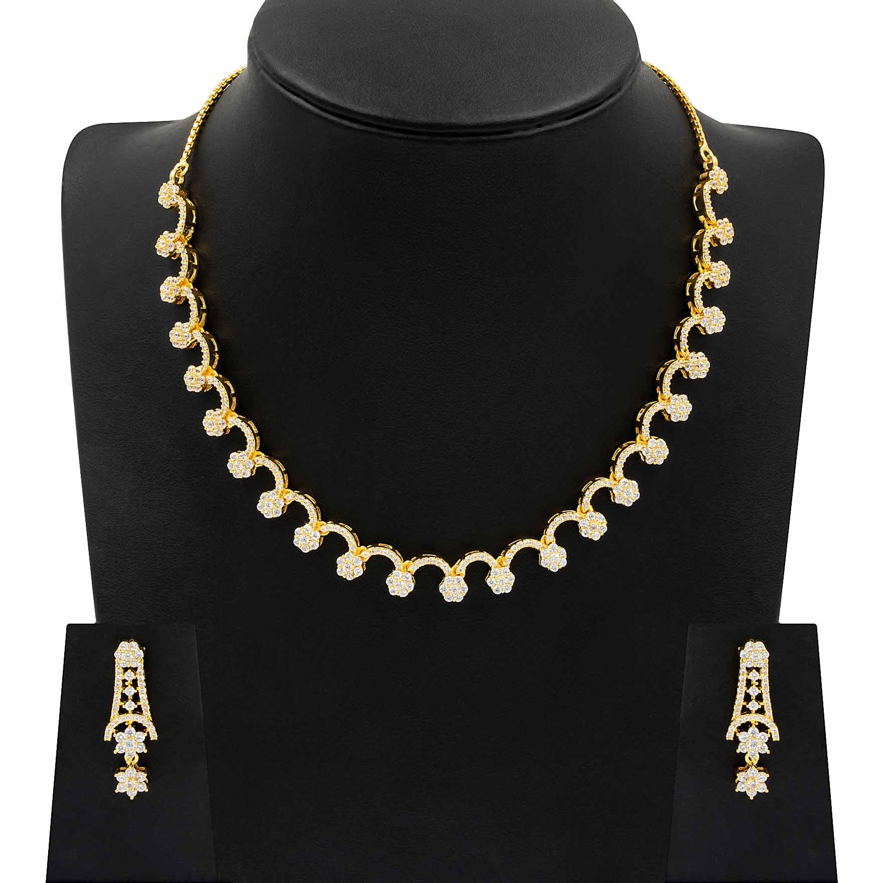 Premium Stone Necklace with Stud PMSNS36W-008, PMSHST46W-052
