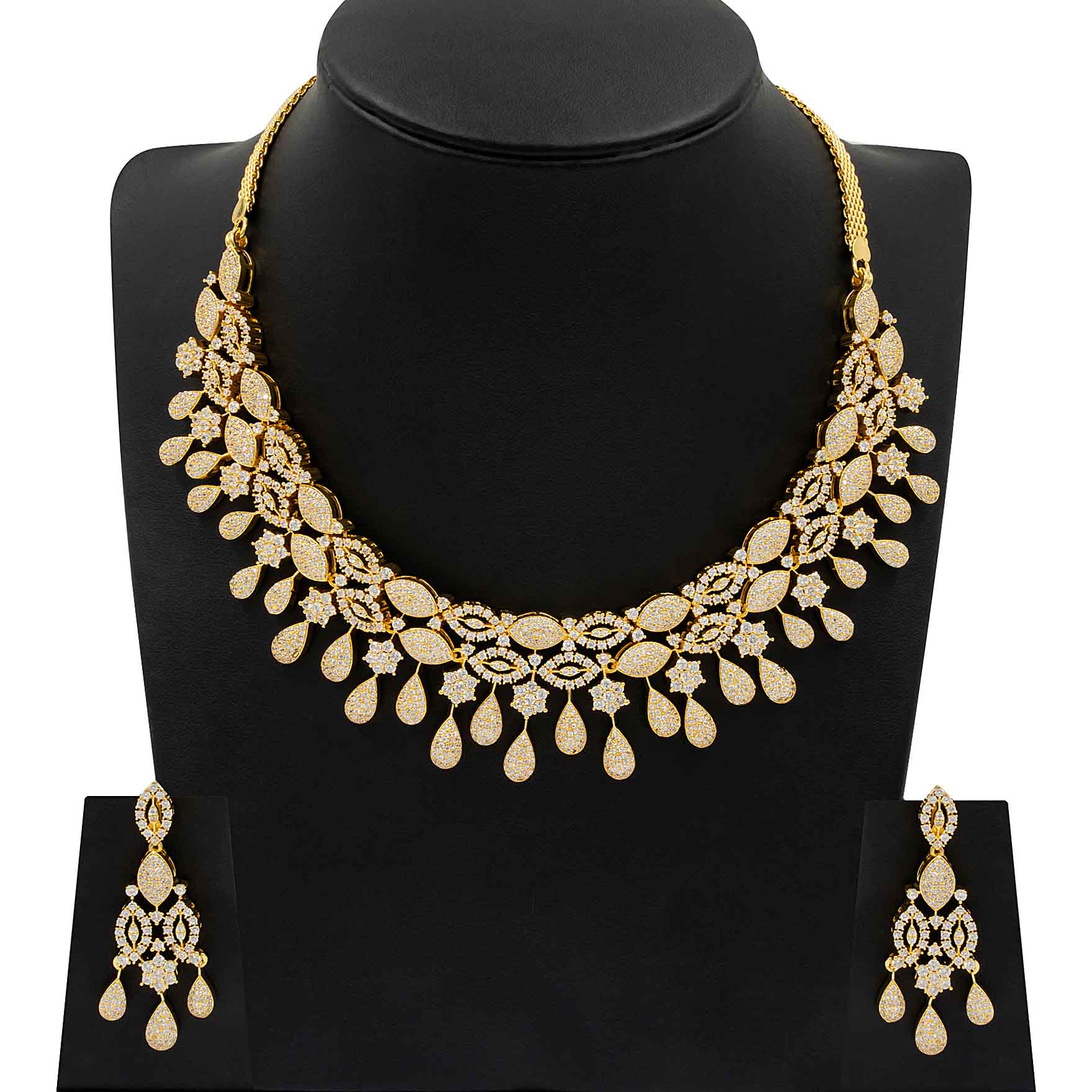Premium Stone Necklace with Stud PMSNSN4W-0031, PMSHST2W-023