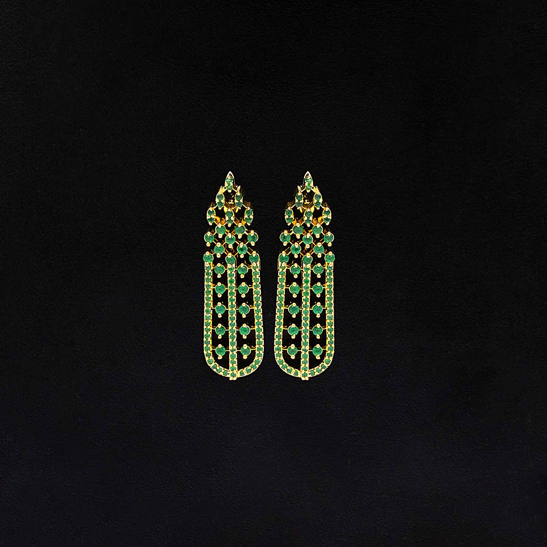 Premium Stone Necklace with Stud PMSNS1G-008, PMSHST3W-002