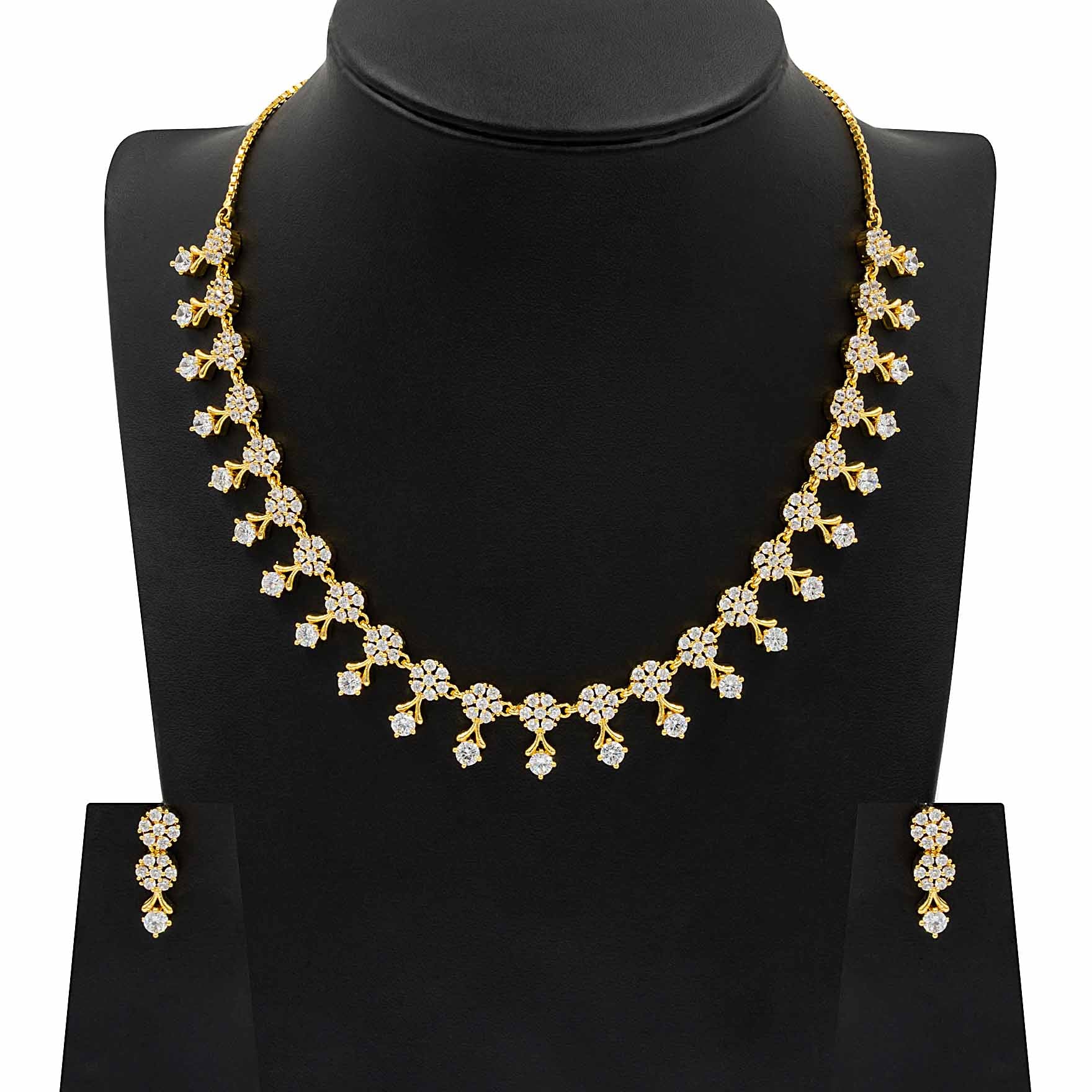 Premium Stone Necklace with Stud PMSNS41W-008, PMSHST40W-022