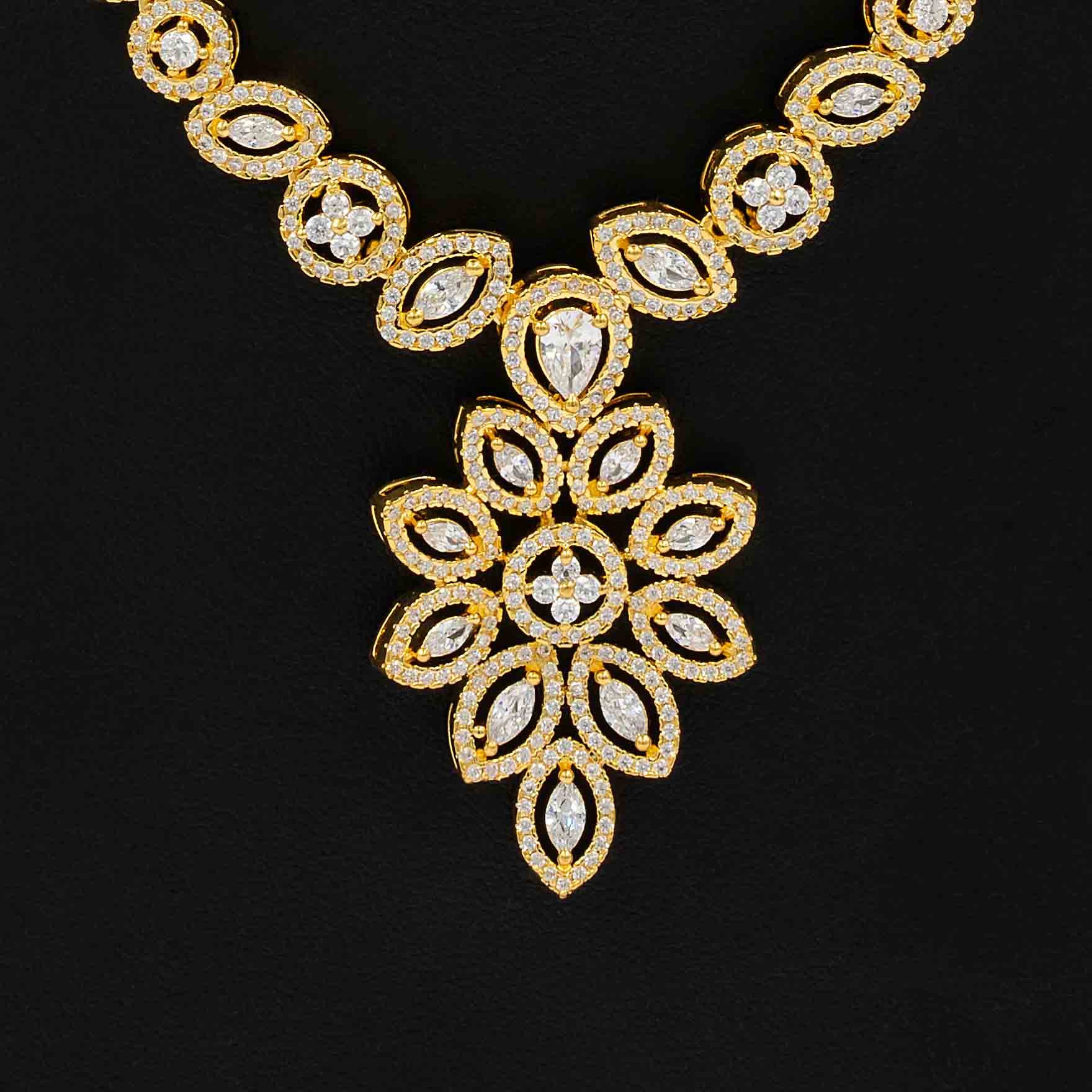 Premium Stone Necklace with Stud PMSNS5W-008, PMSHST10W-052