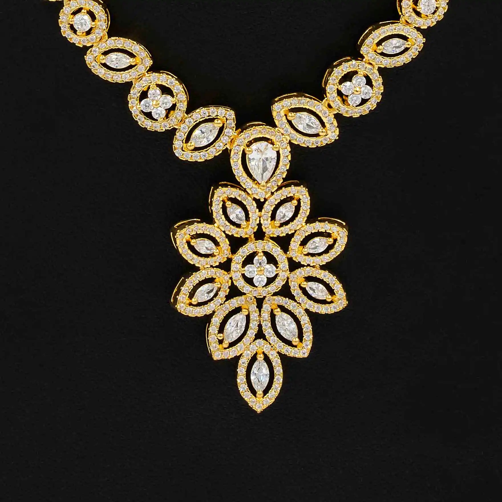 Premium Stone Necklace with Stud PMSNS5W-008, PMSHST10W-052