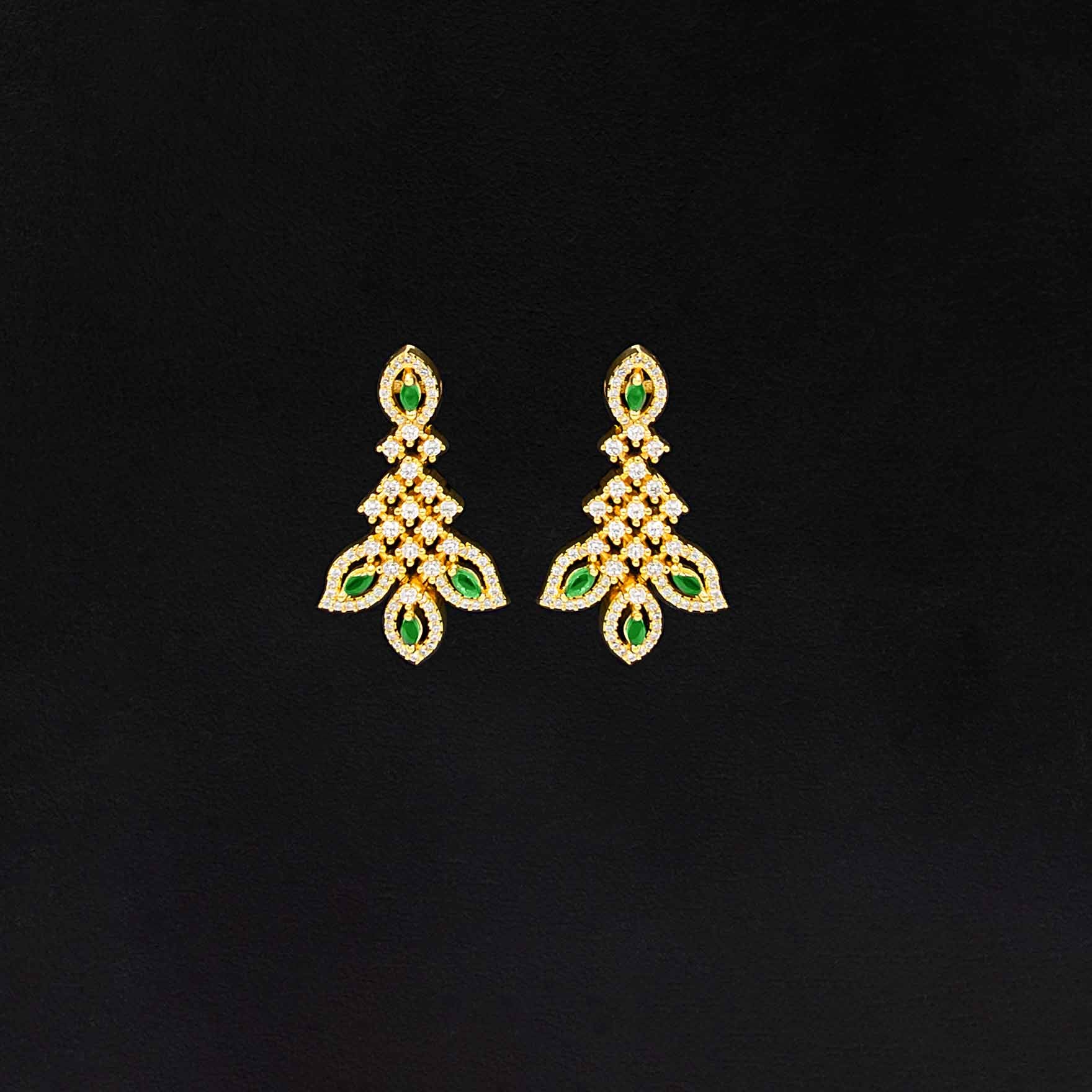 Premium Stone Necklace with Stud PMSNS1WG-007, PMSHST4WG-002