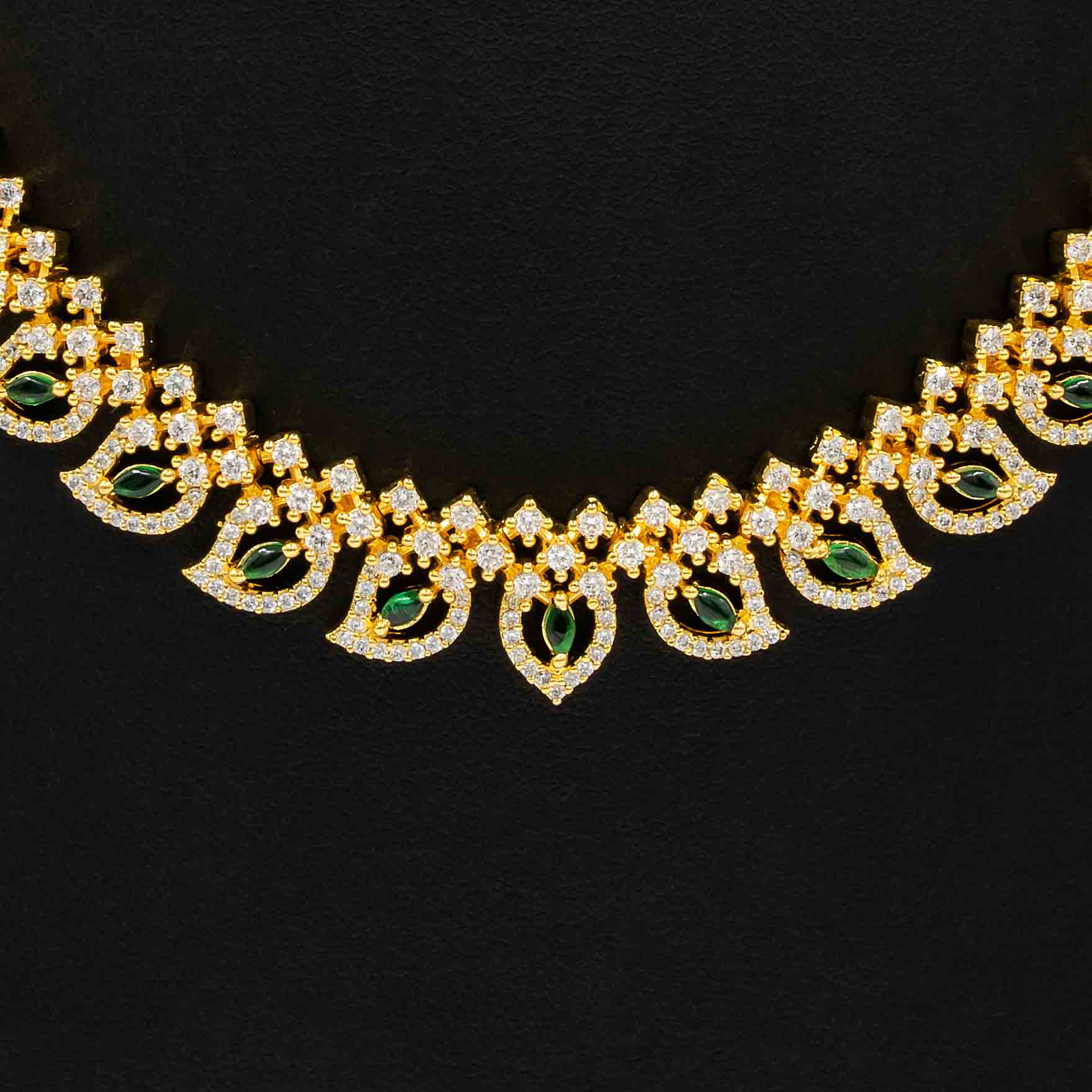 Premium Stone Necklace with Stud PMSNS1WG-007, PMSHST4WG-002