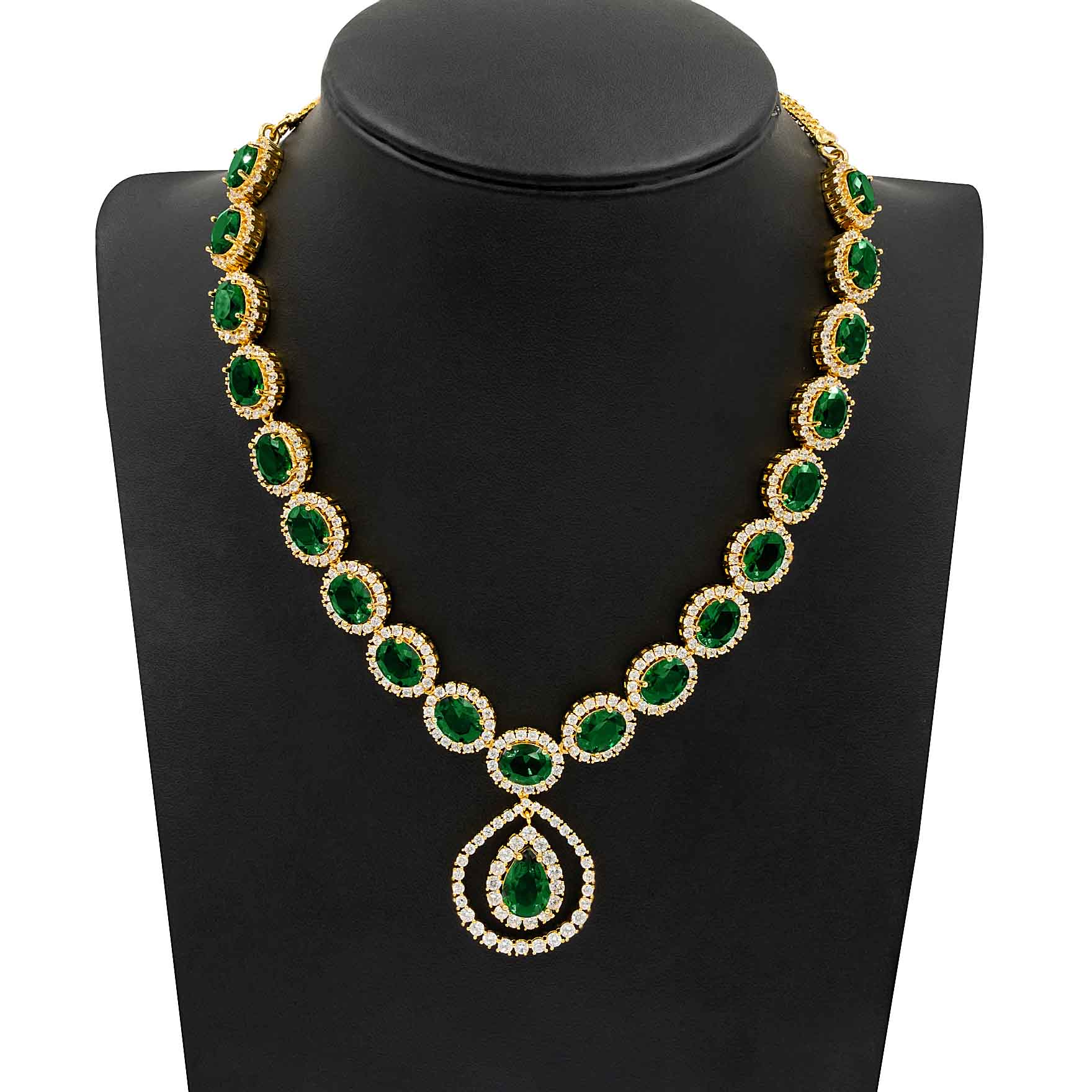Premium Stone Necklace with Stud PMSNS17WG-009, PMSHST28WG-082