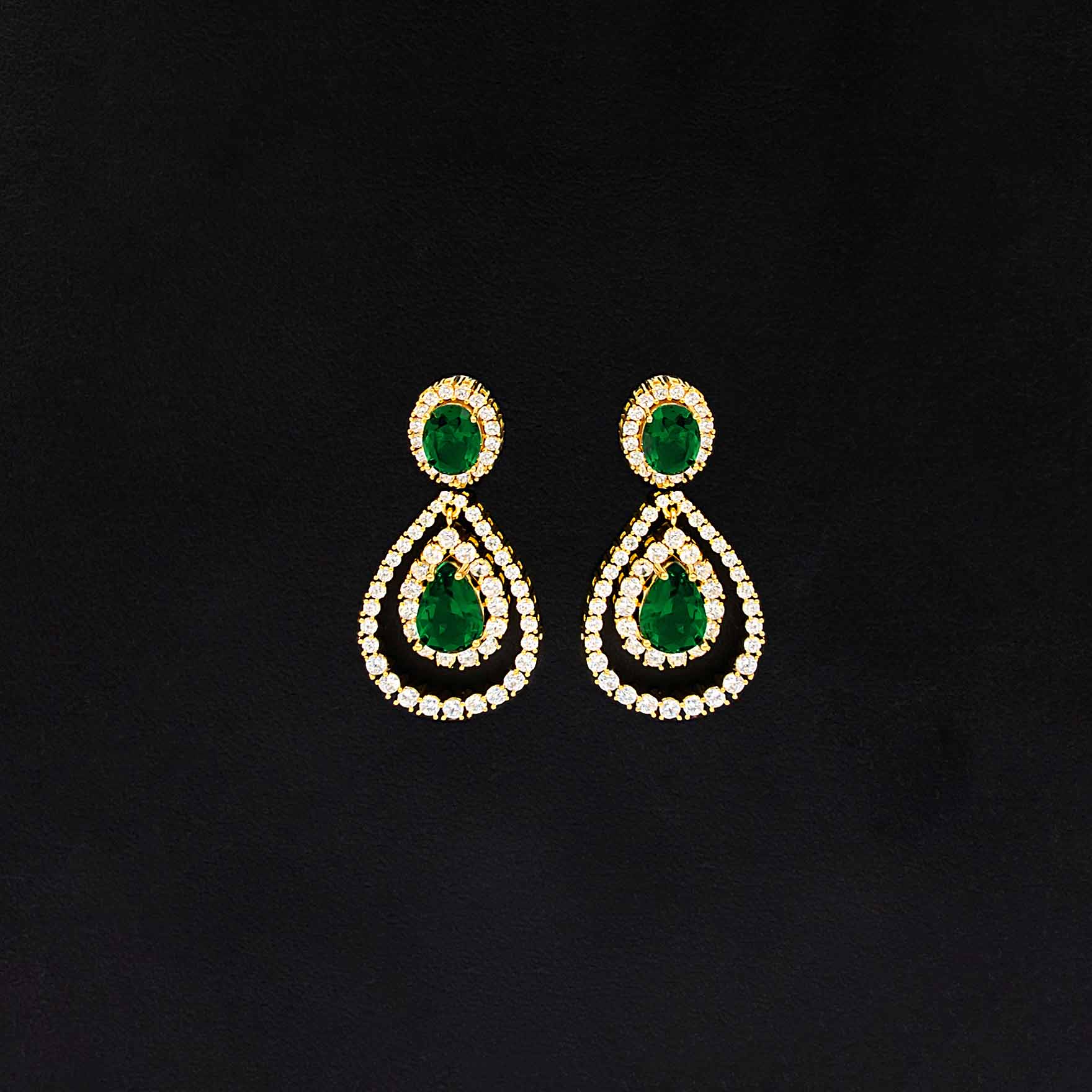 Premium Stone Necklace with Stud PMSNS17WG-009, PMSHST28WG-082