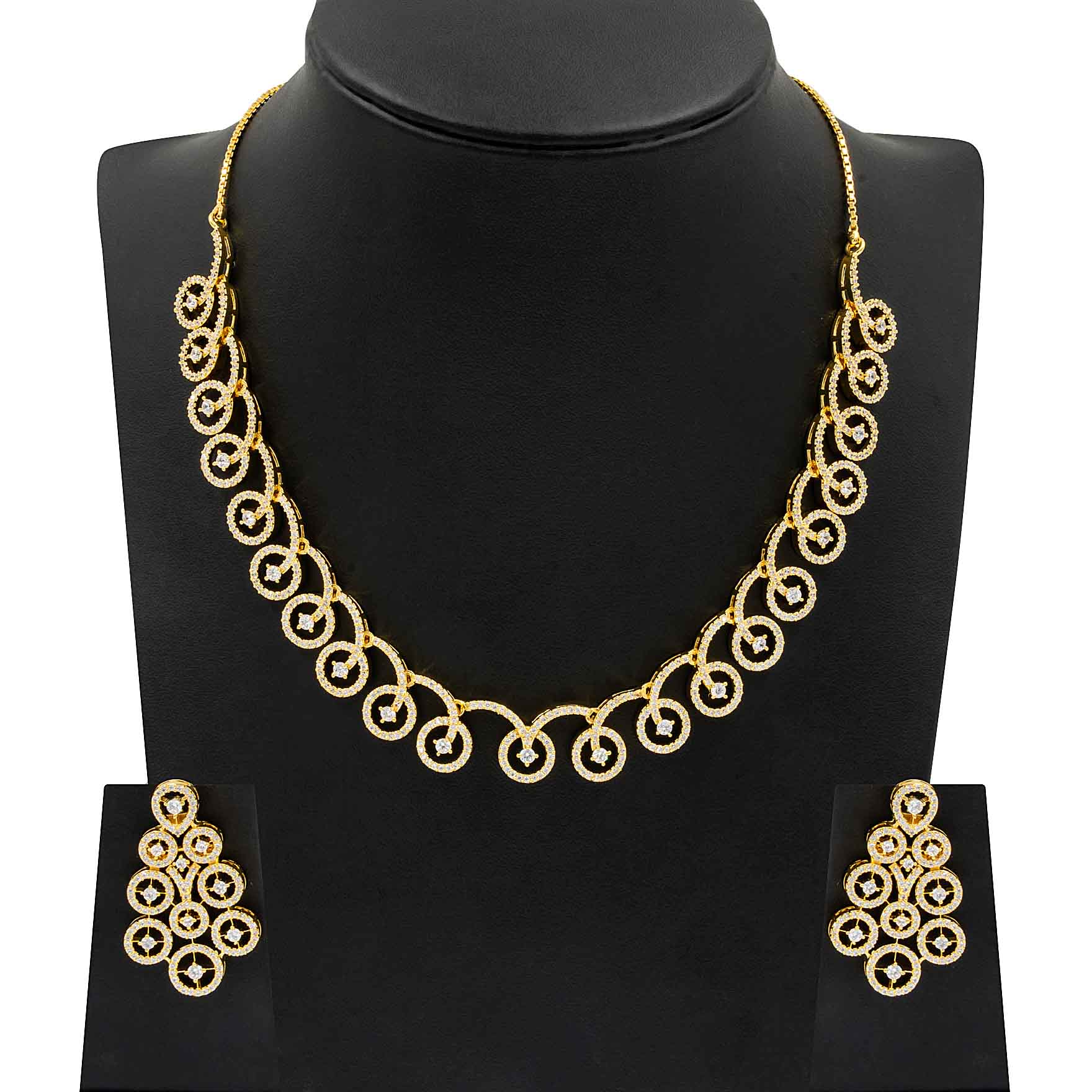 Premium Stone Necklace with Stud PMSNS39W-008, PMSHST31W-082