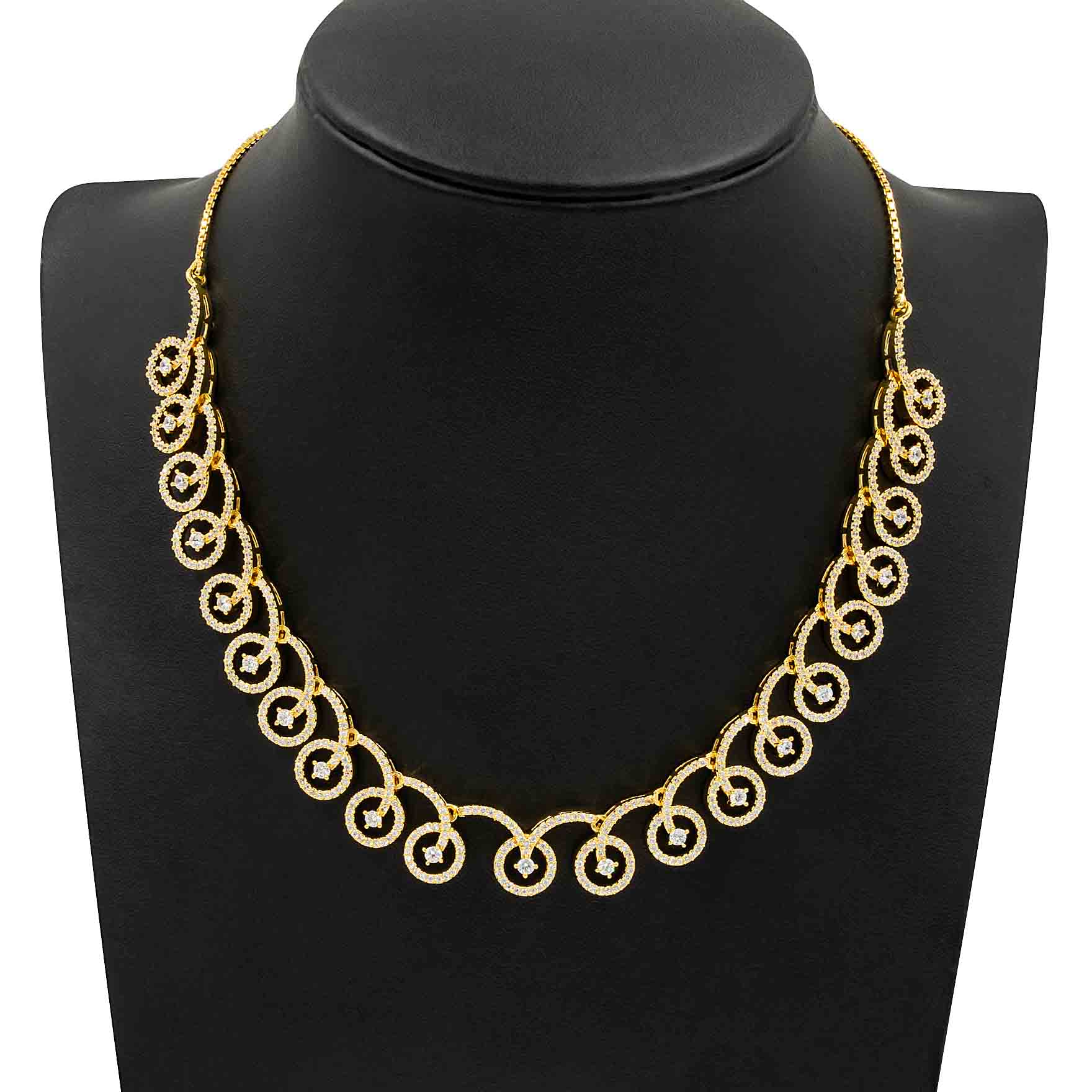 Premium Stone Necklace with Stud PMSNS39W-008, PMSHST31W-082