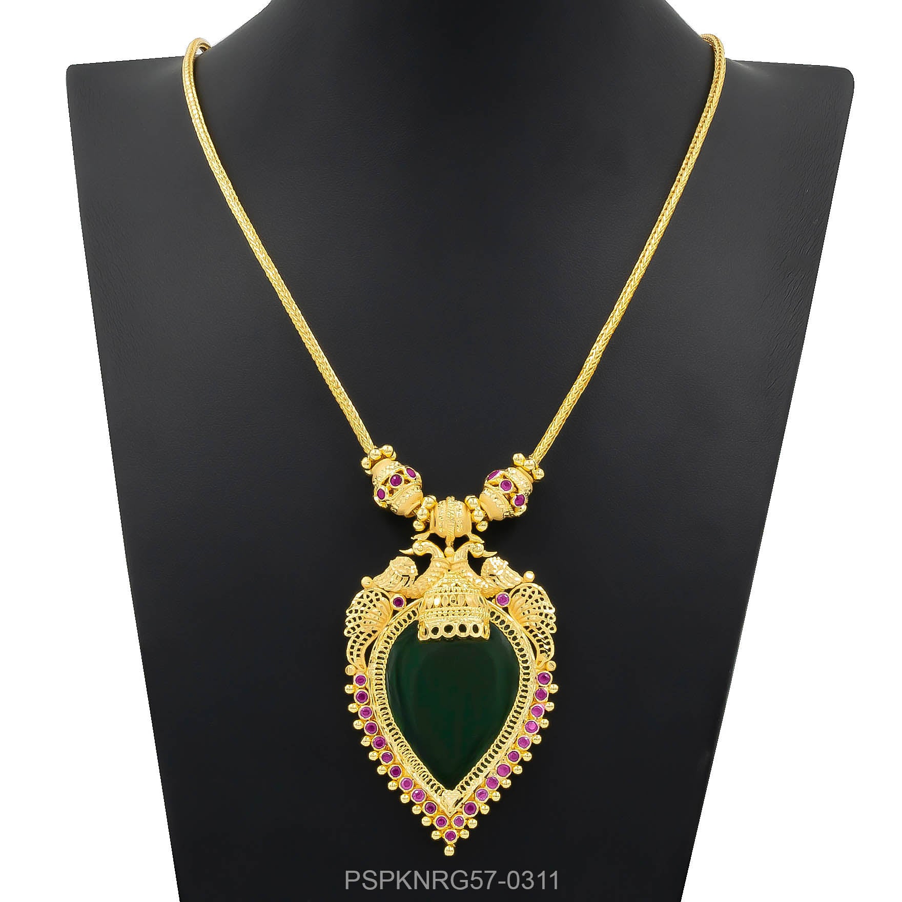 Palakka Green Stone Necklace PSPKNRG57-0311