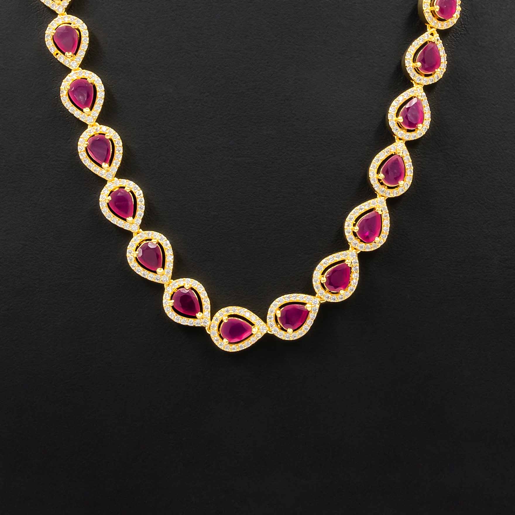 Premium Stone Necklace with Stud PMSNM1WR-0031, PMSHST30WR-022