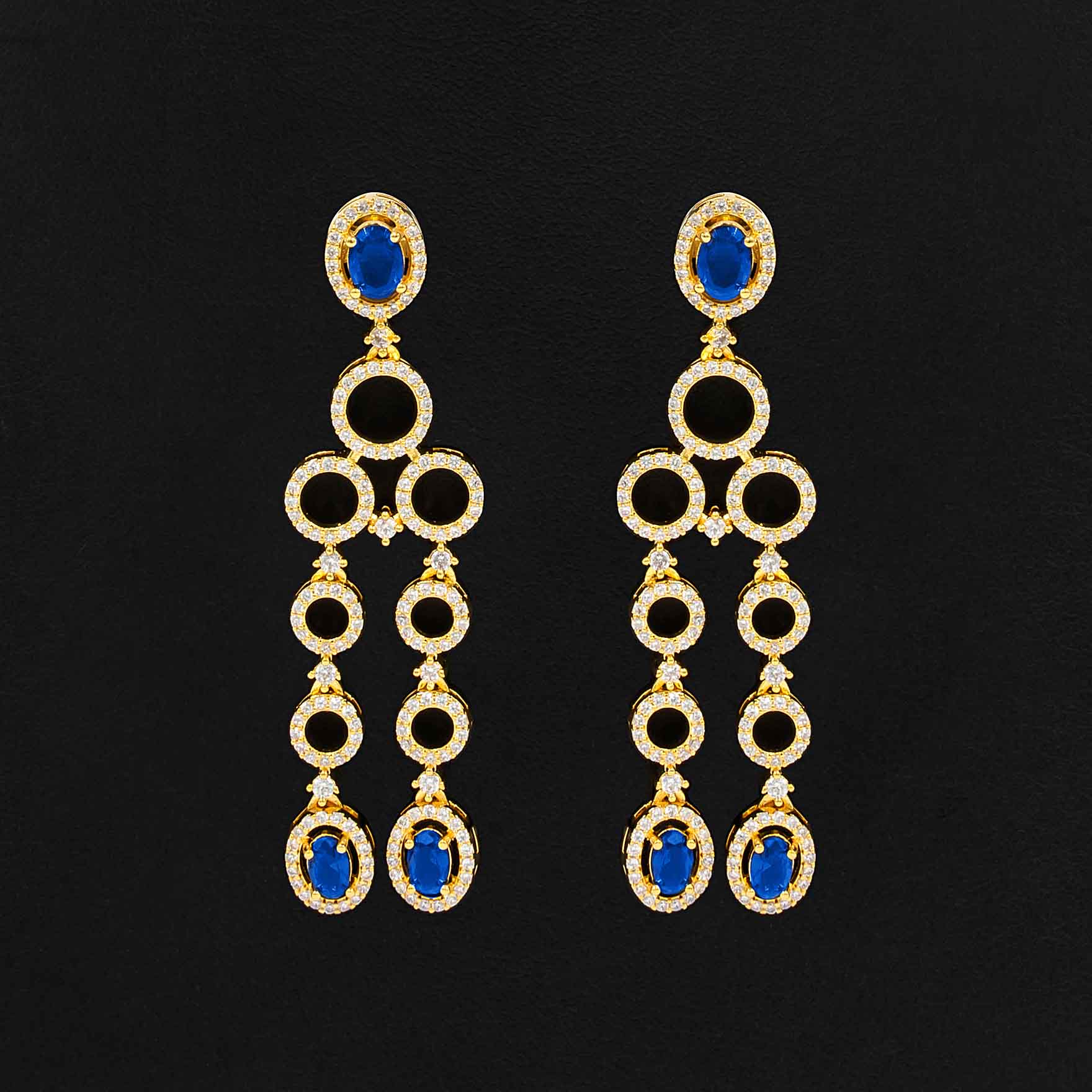 Premium Stone Necklace with Stud PMSNM4WBL-0041, PMSHST10WBL-003