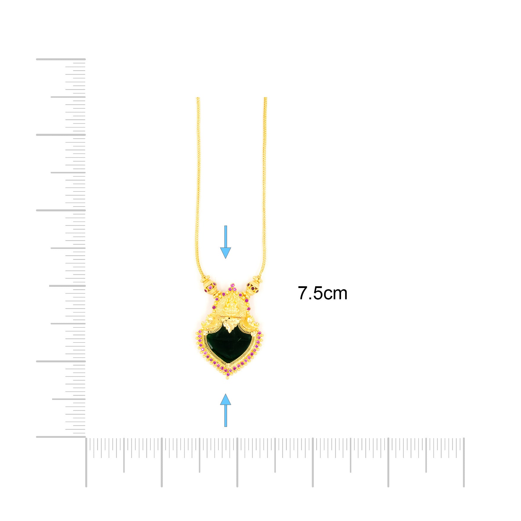 Palakka Green Jimika Necklace PSPKNPG53-0311