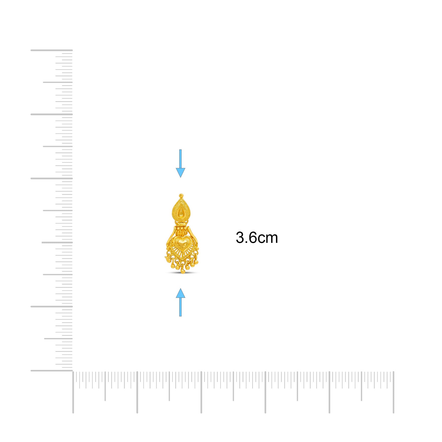 GOLDEN HANGING STUD PGHST246-001