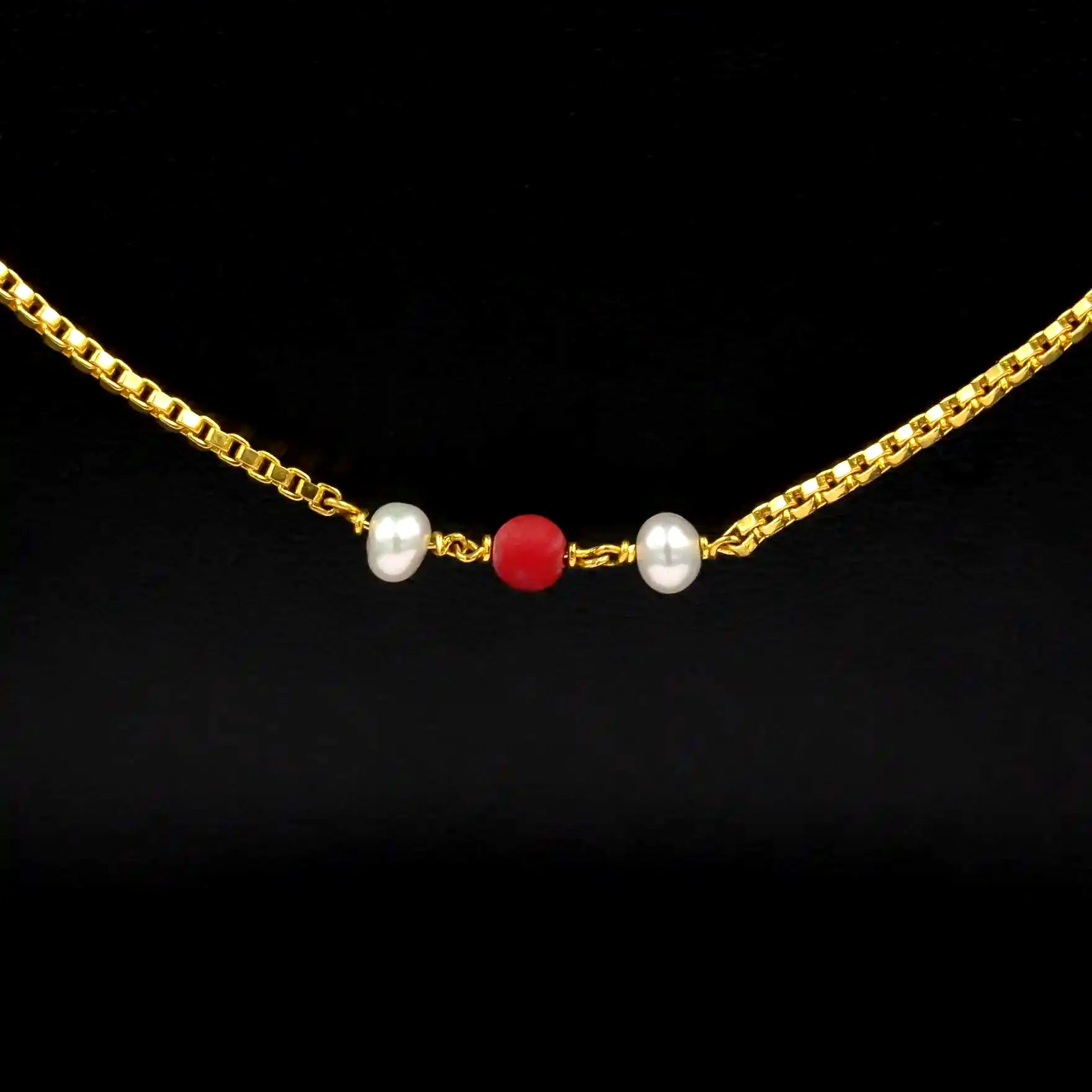 Coral/Pearl Stone chain PSC2-053