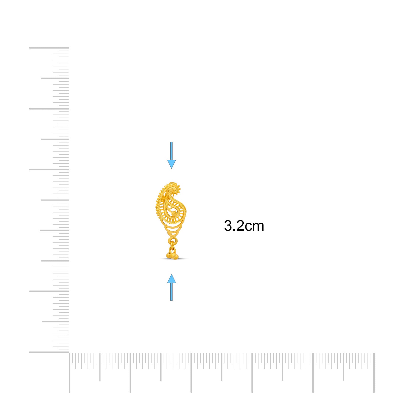 GOLDEN HANGING STUD PGHST245-09