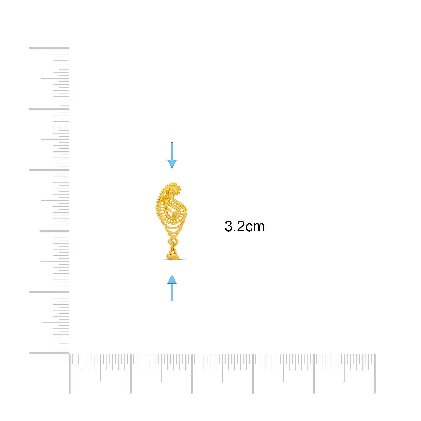 GOLDEN HANGING STUD PGHST245-09