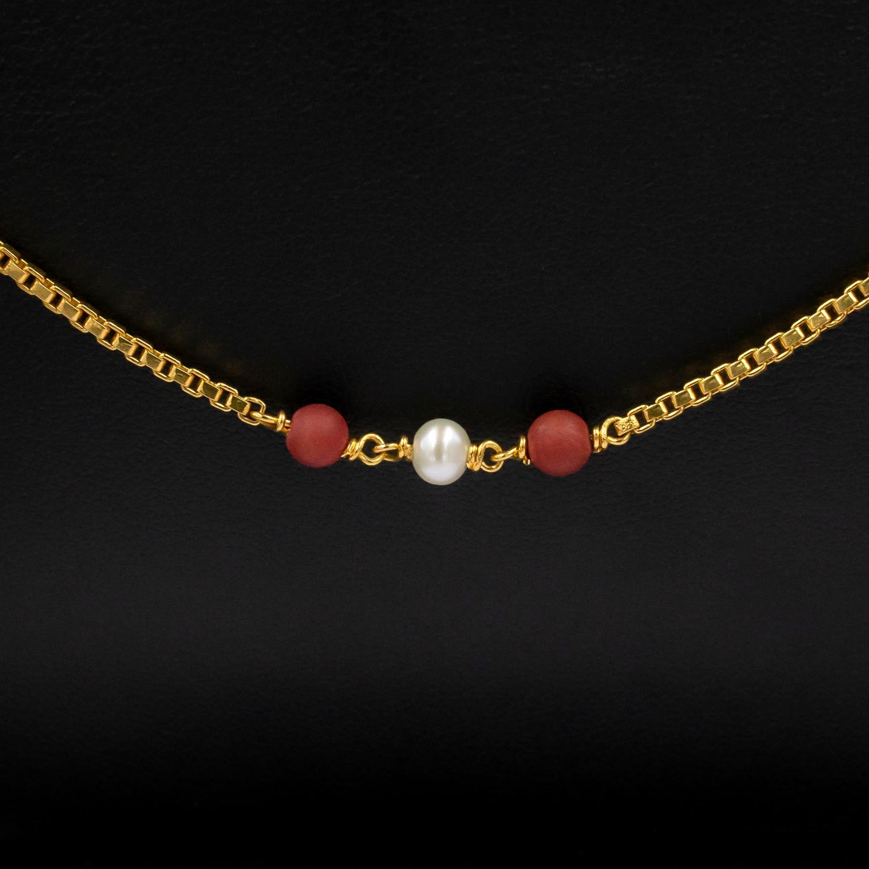 Coral/Pearl Stone chain PSC60-053