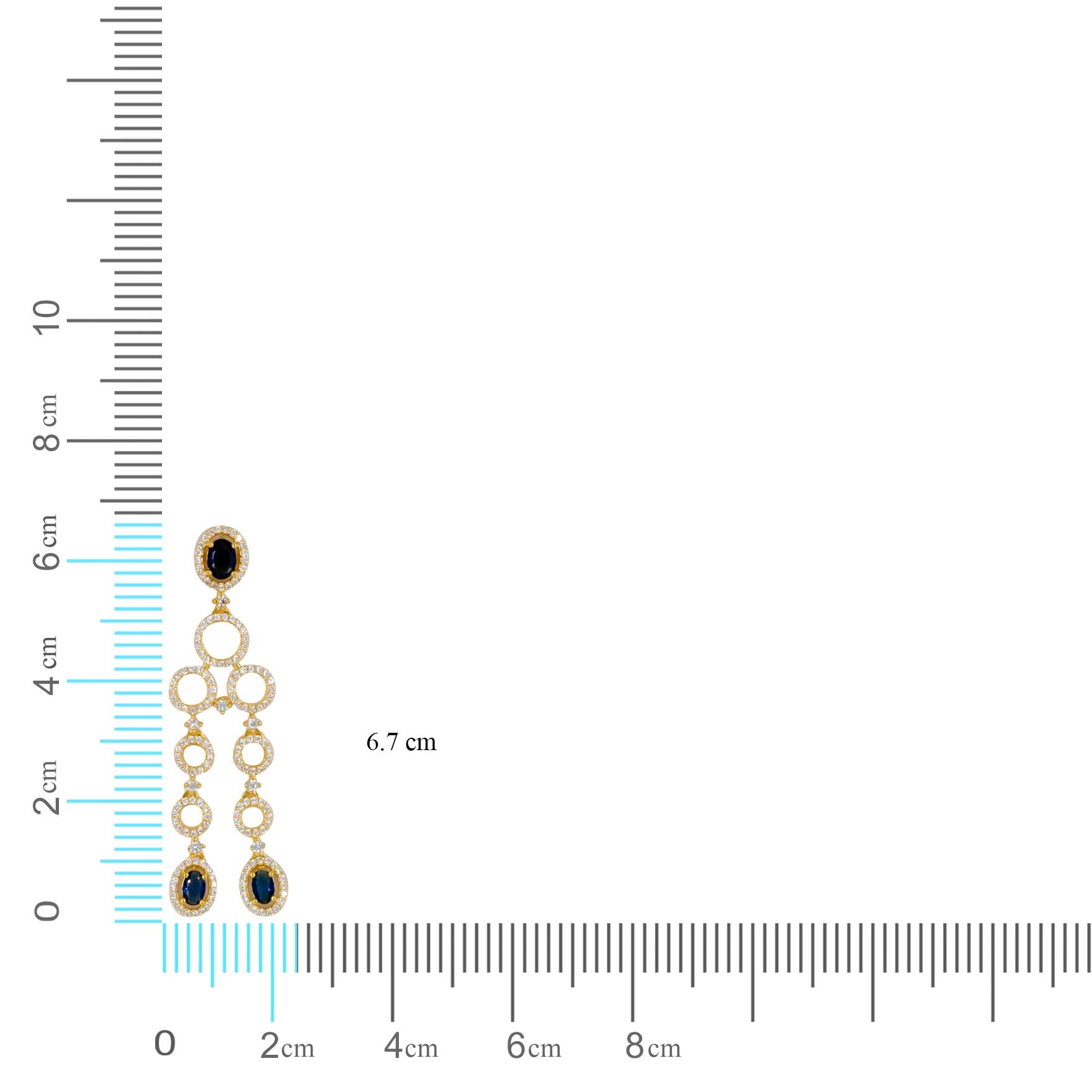 Premium Stone Necklace with Stud PMSNM4WBL-0041, PMSHST10WBL-003