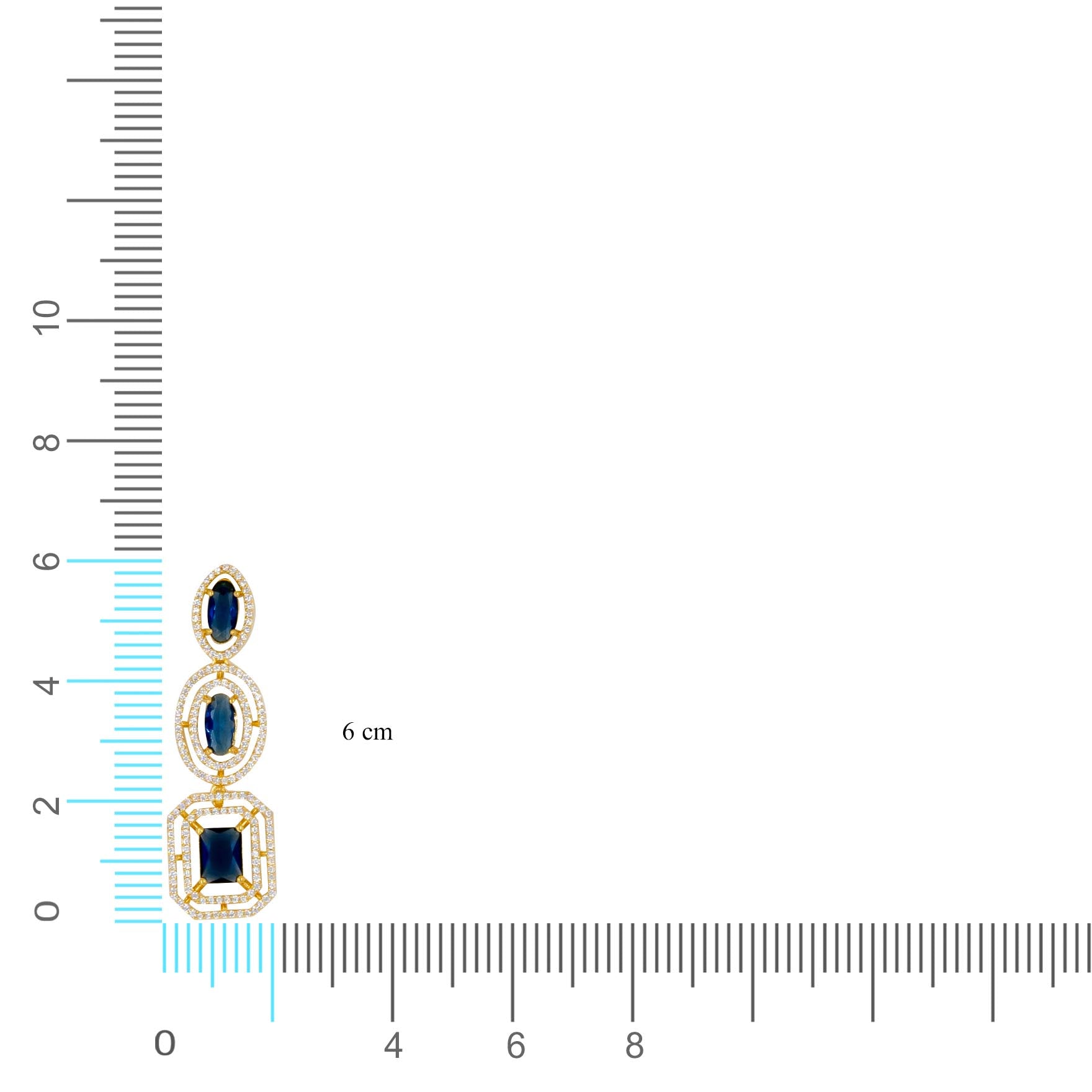 Premium Stone Necklace with Stud PMSNM1WBL-0051, PMSHST9WBL-003