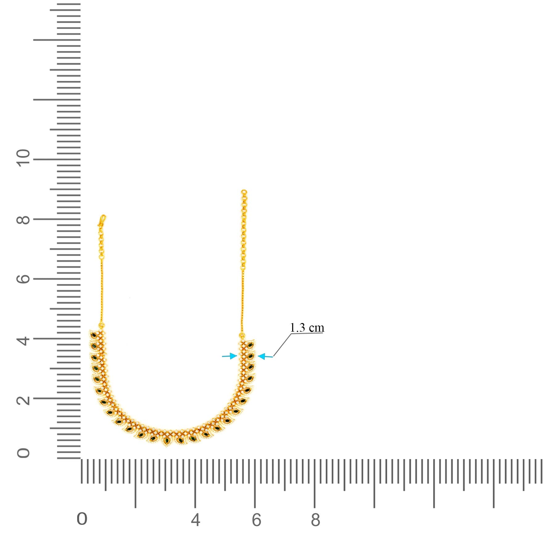 Premium Stone Necklace with Stud PMSNS1WG-007, PMSHST4WG-002