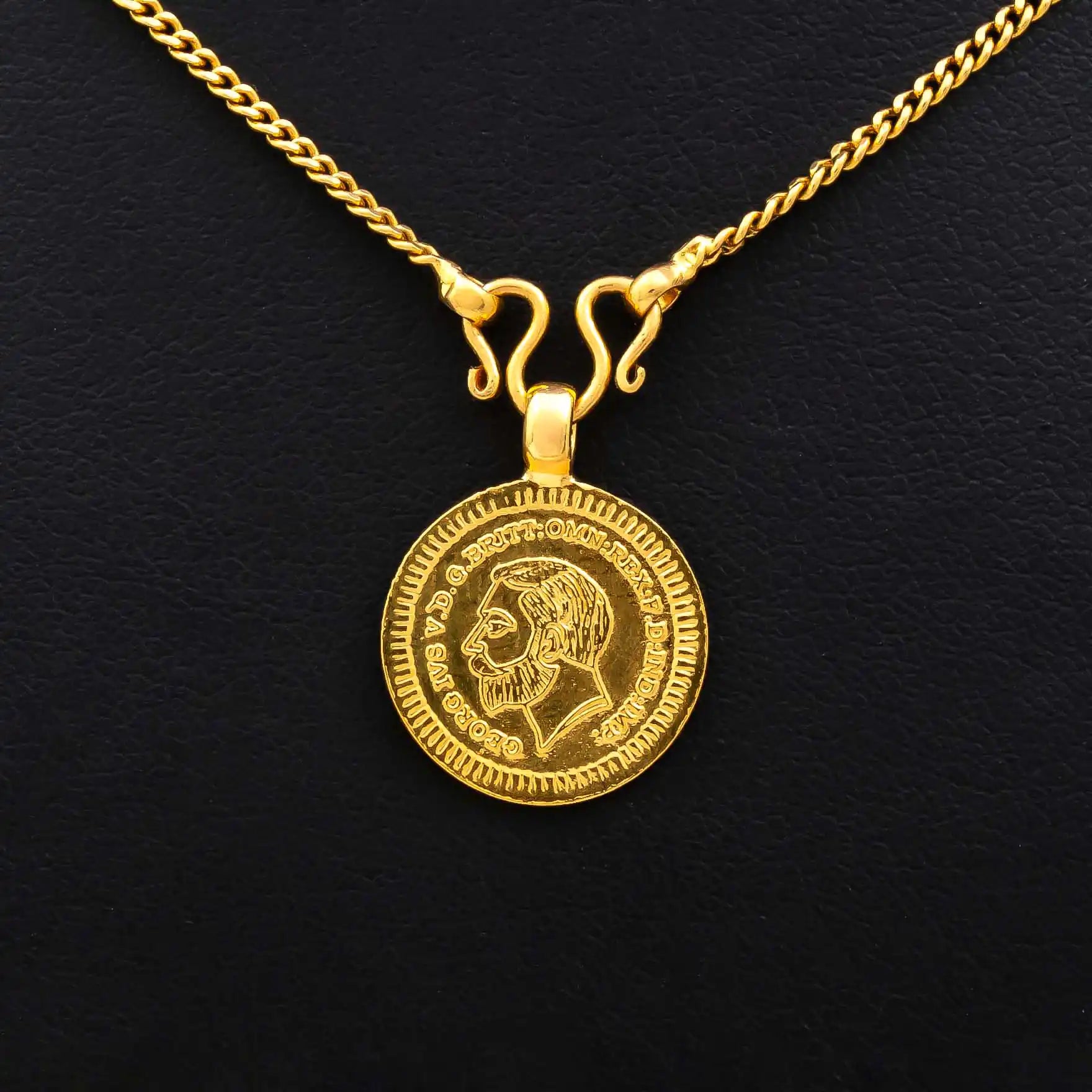 Gold Layered Coin Pendent PGLT22-06