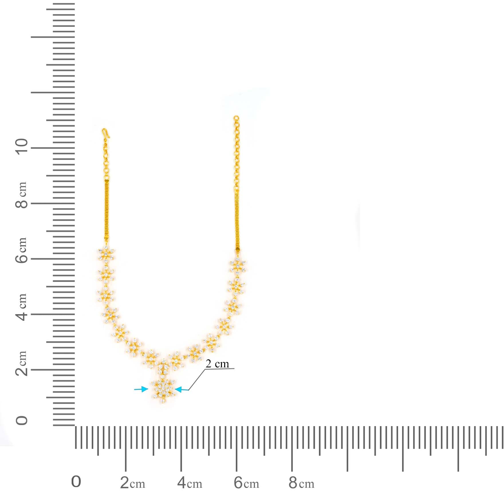 Stone Necklace with Stud PMSNS38W-008, PMSST6W-022