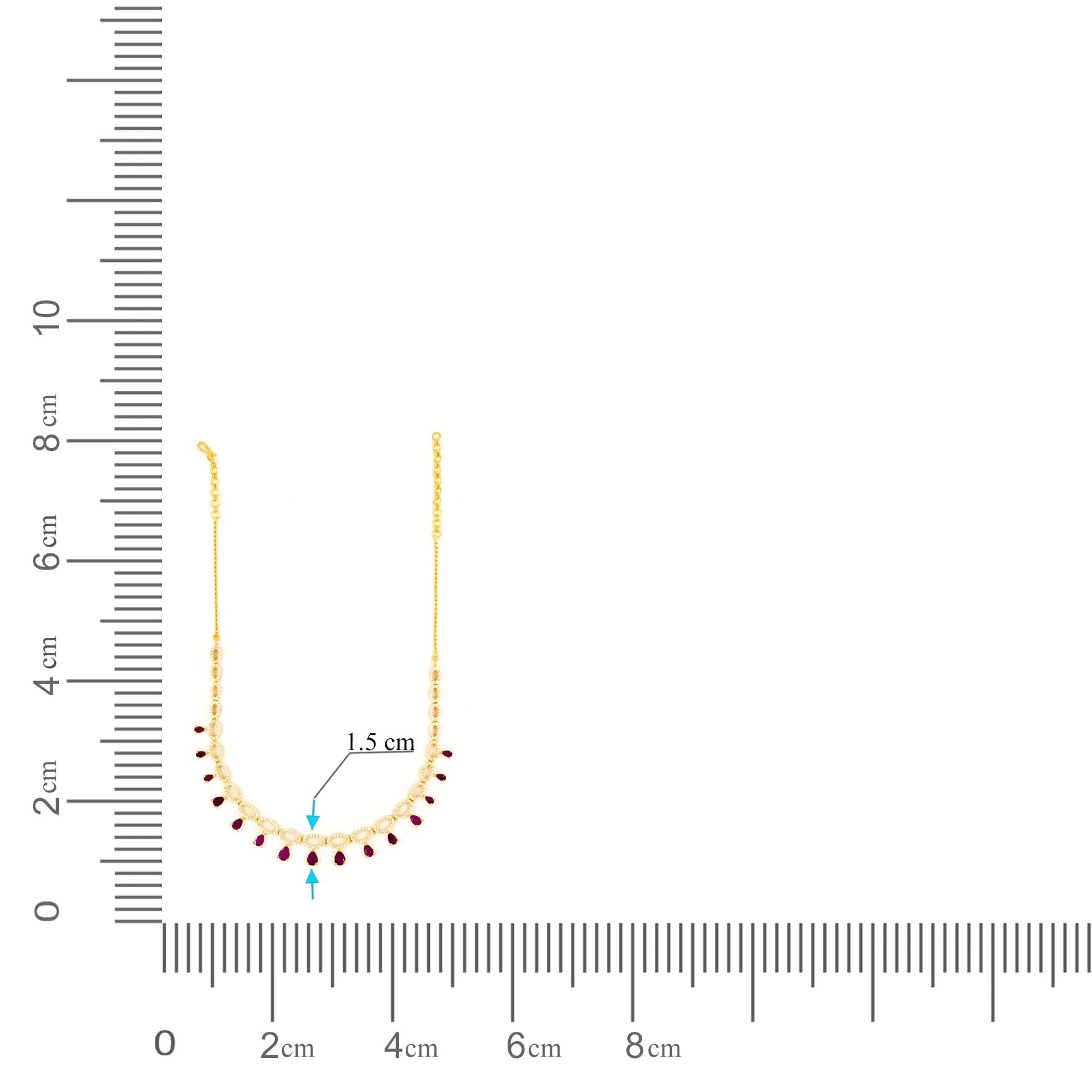 Premium Stone Necklace with Stud PMSNS22WR-007, PMSHST34WR-022