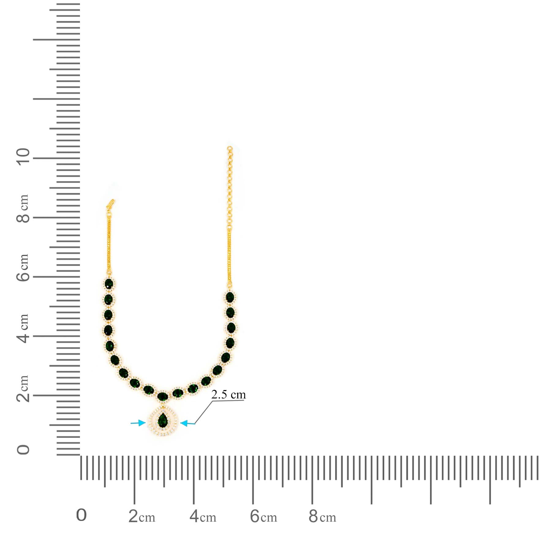 Premium Stone Necklace with Stud PMSNS17WG-009, PMSHST28WG-082