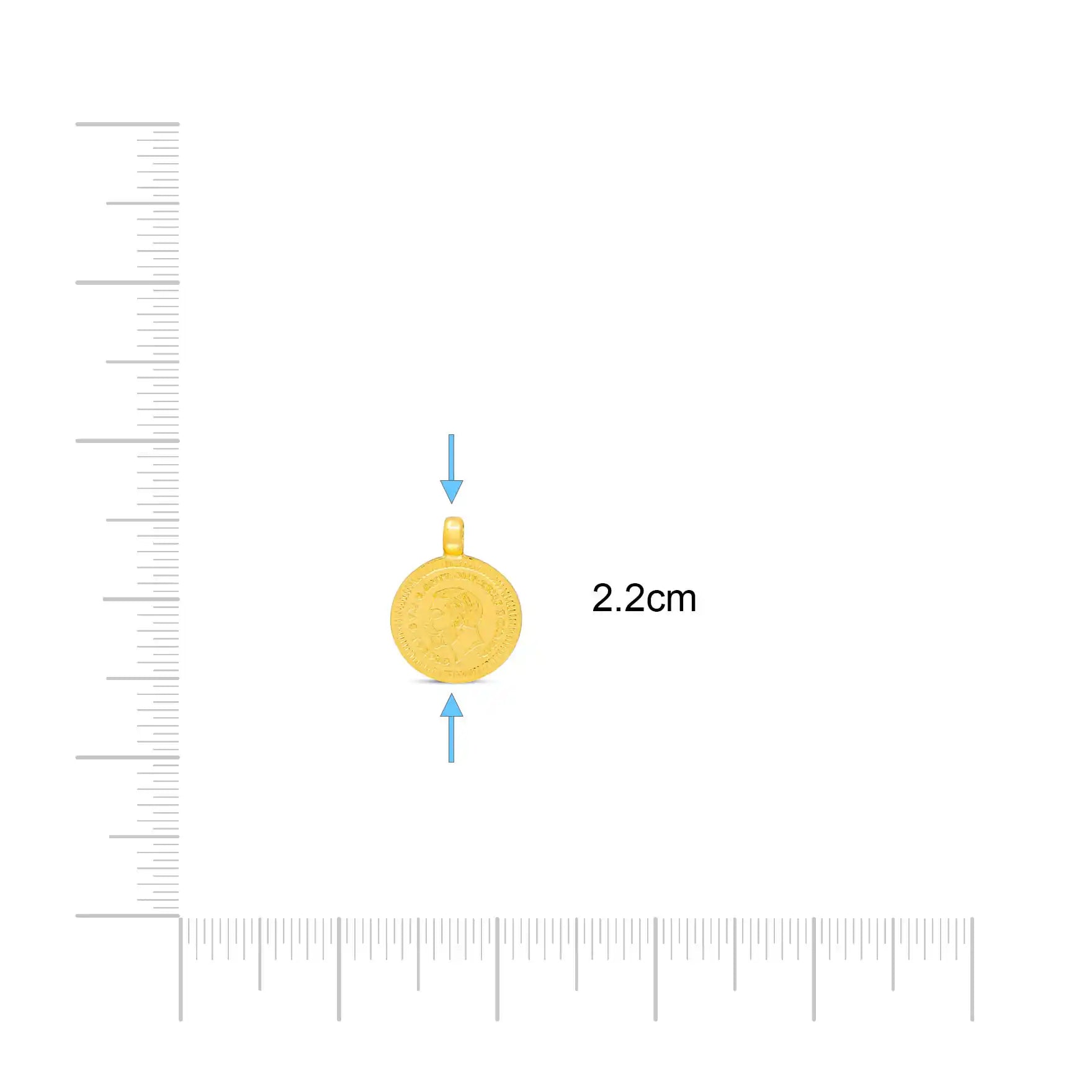 Gold Layered Coin Pendent PGLT22-06