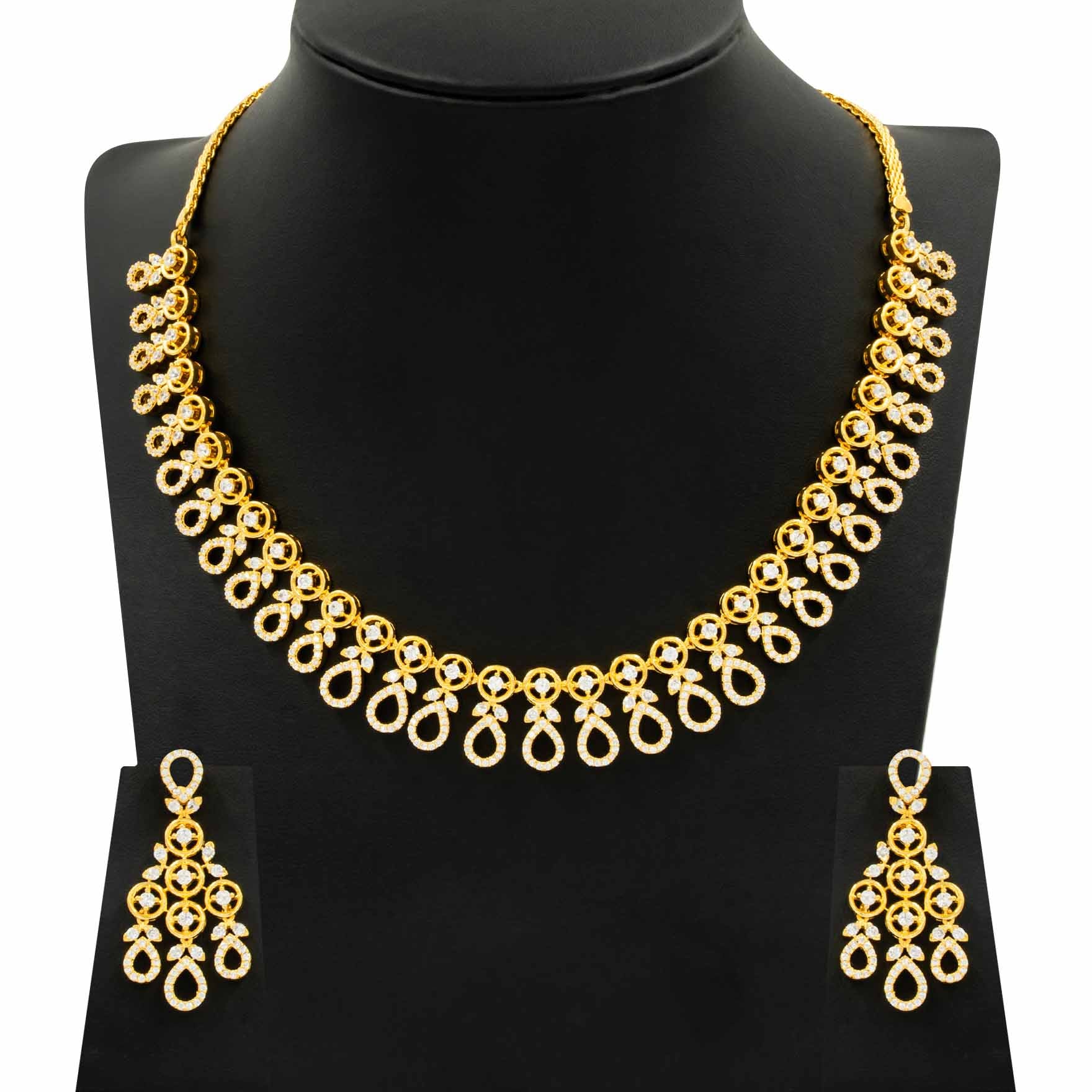 Stone Necklace with Stud PMSNS22W-008, PMSHST6W-022