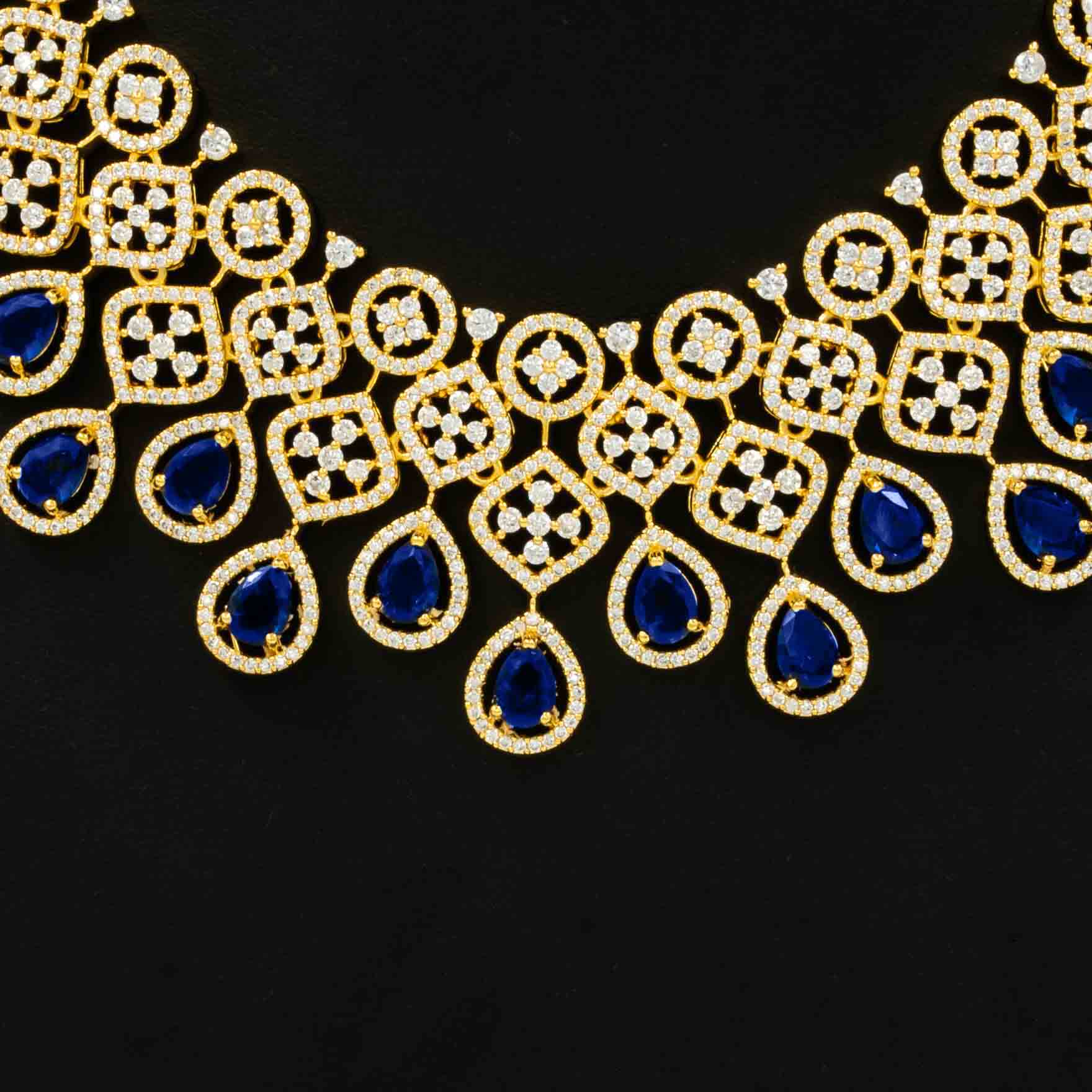 Stone Necklace with Stud PMSNS2WBL-0031, PMSHST2WBL-003