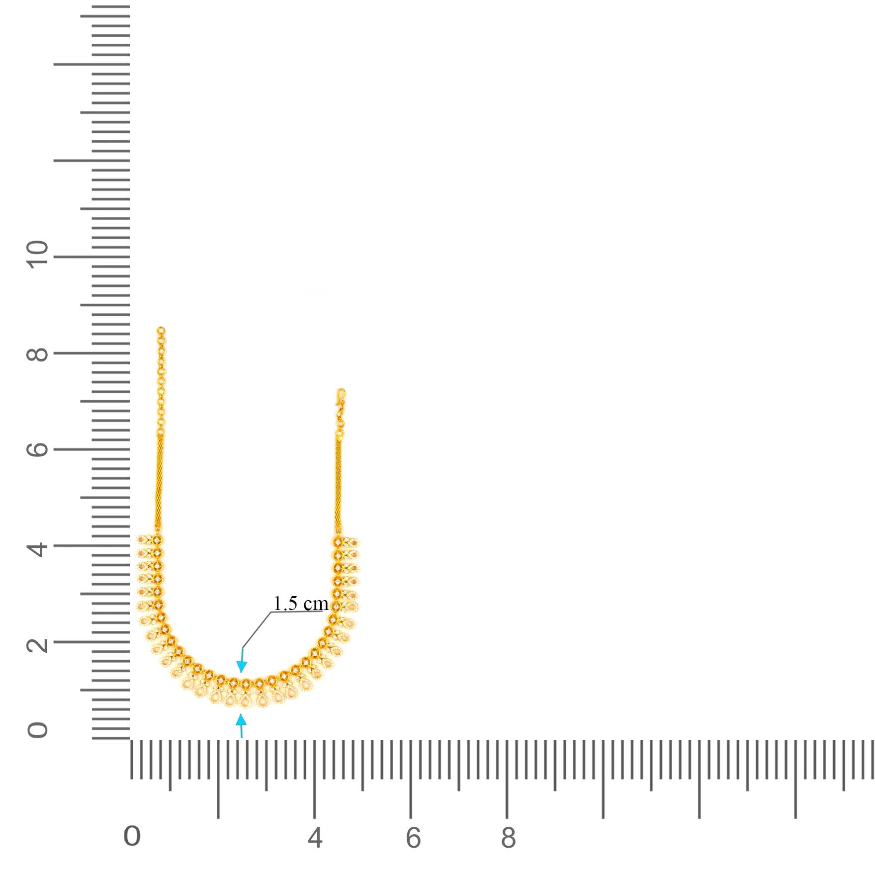 Stone Necklace with Stud PMSNS22W-008, PMSHST6W-022