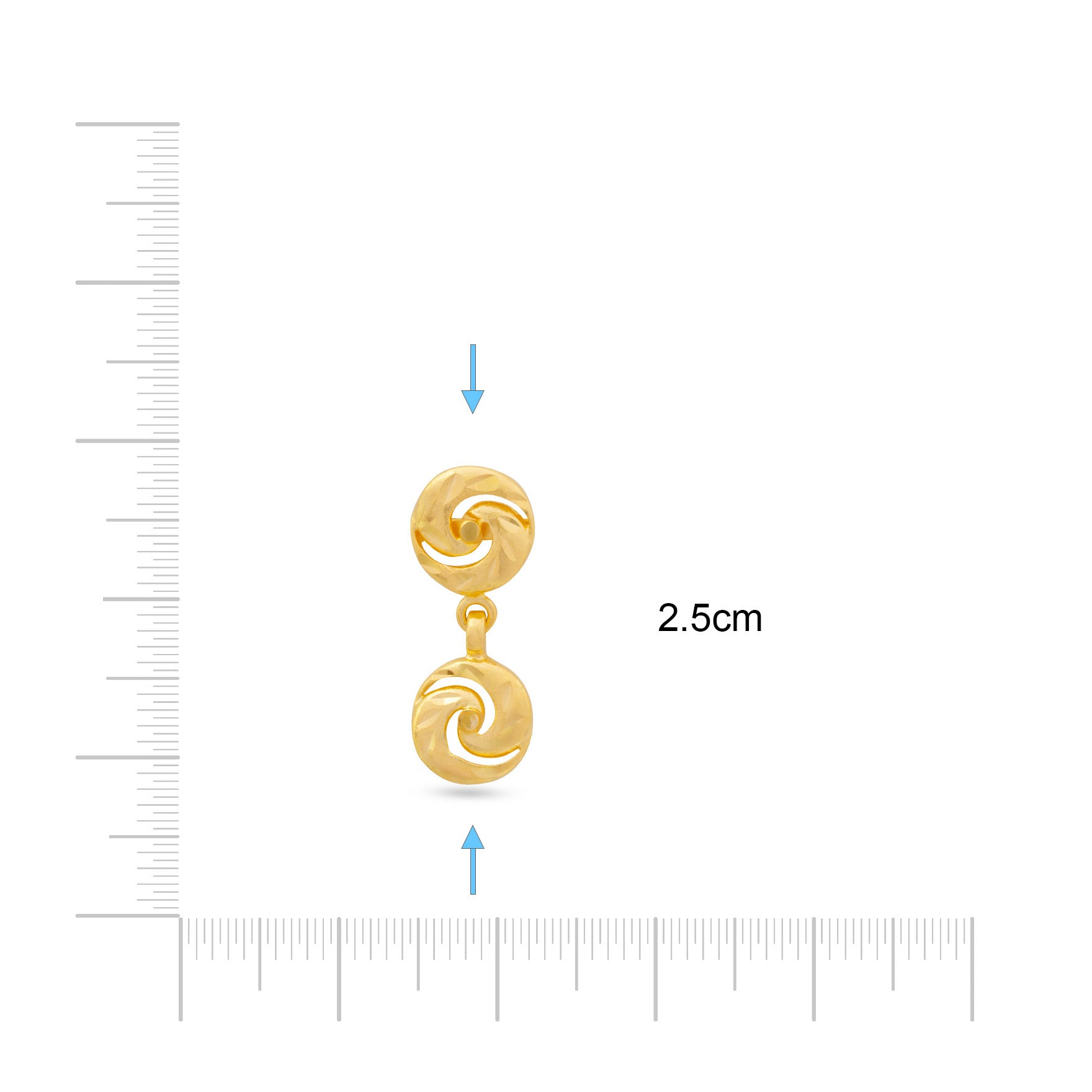 GOLDEN HANGING STUD PGHST287-001